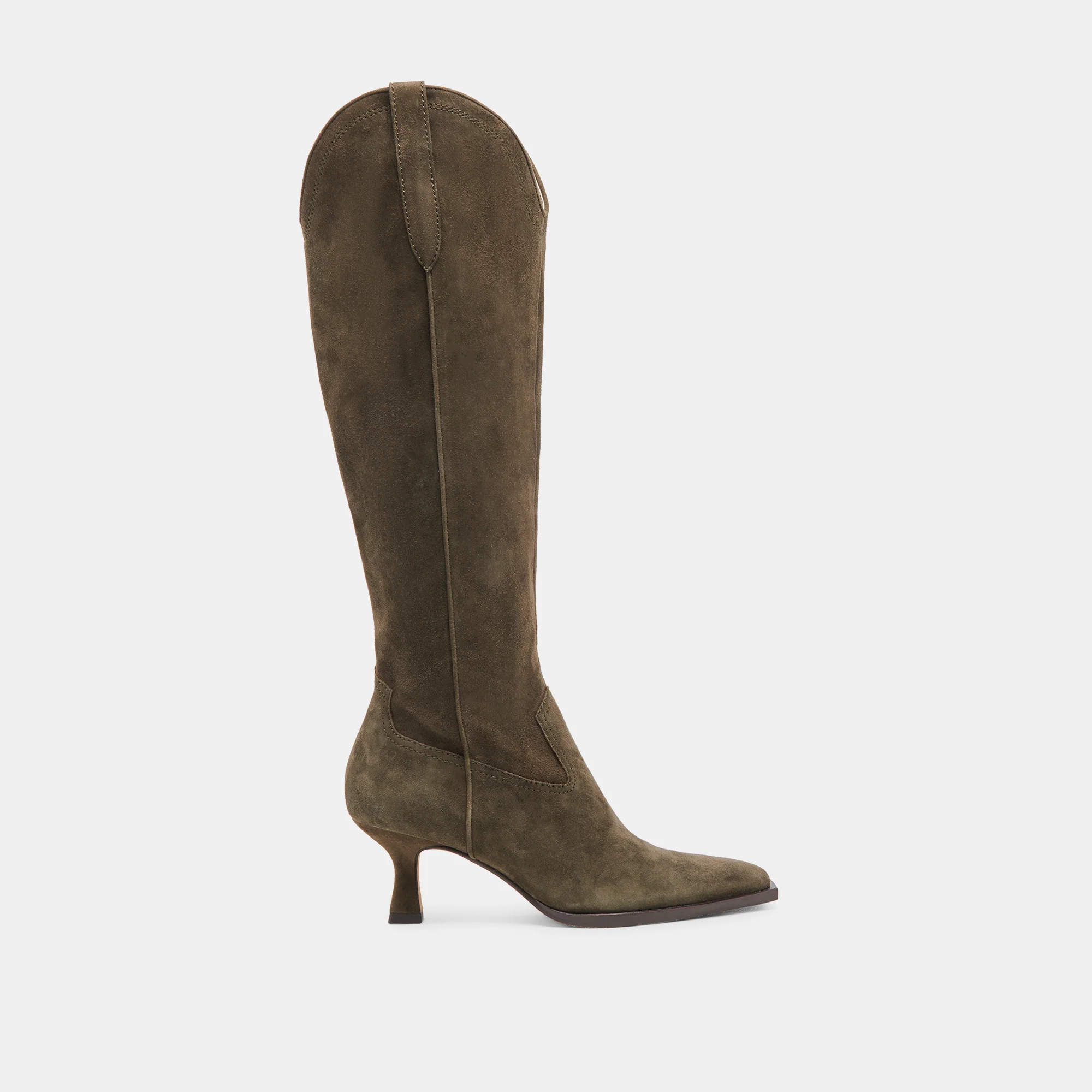 ARIANA WIDE CALF BOOTS ARMY SUEDE 1 ARIANA WIDE CALF BOOTS ARMY SUEDE