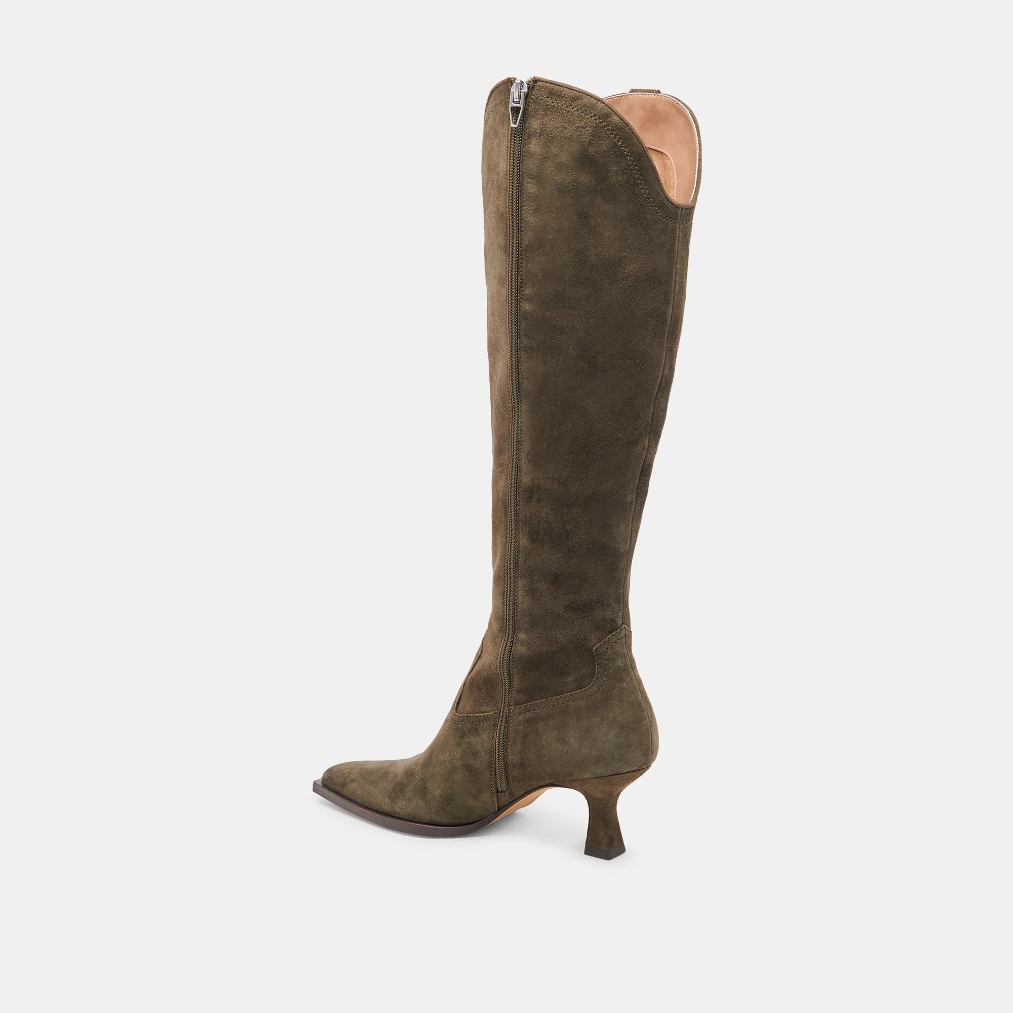ARIANA WIDE CALF BOOTS ARMY SUEDE 24 ARIANA WIDE CALF BOOTS ARMY SUEDE