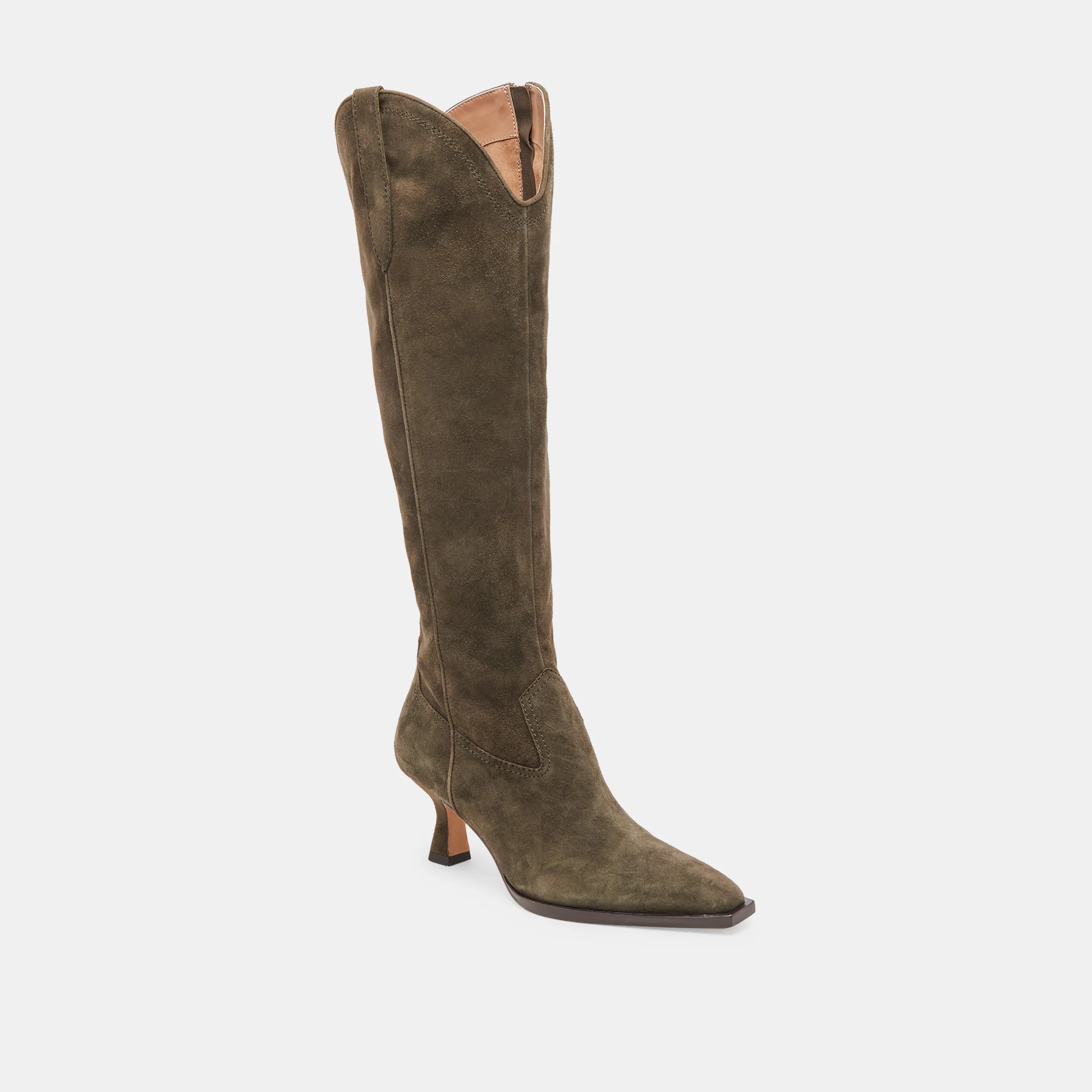 ARIANA WIDE CALF BOOTS ARMY SUEDE 17 ARIANA WIDE CALF BOOTS ARMY SUEDE