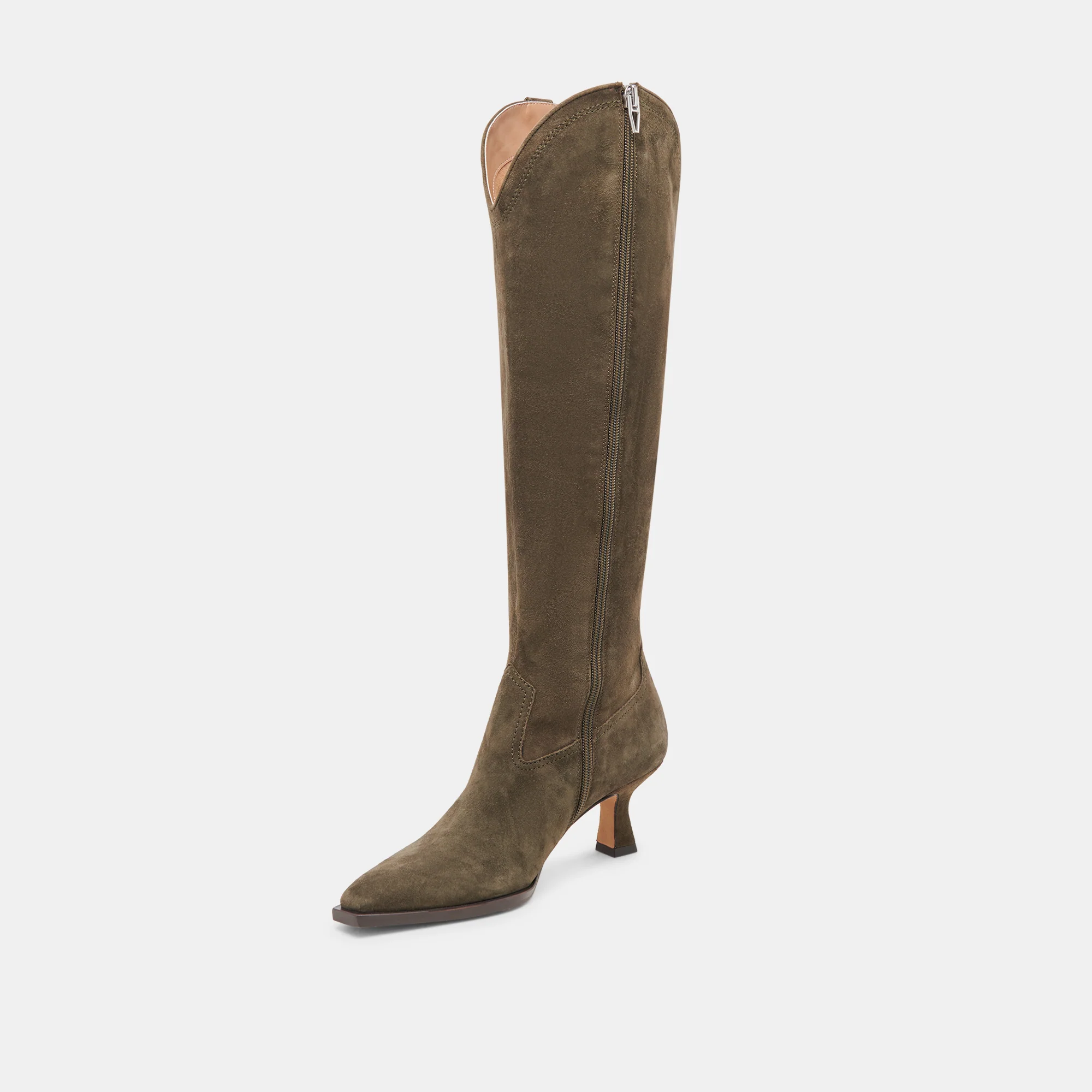 ARIANA WIDE CALF BOOTS ARMY SUEDE 22 ARIANA WIDE CALF BOOTS ARMY SUEDE