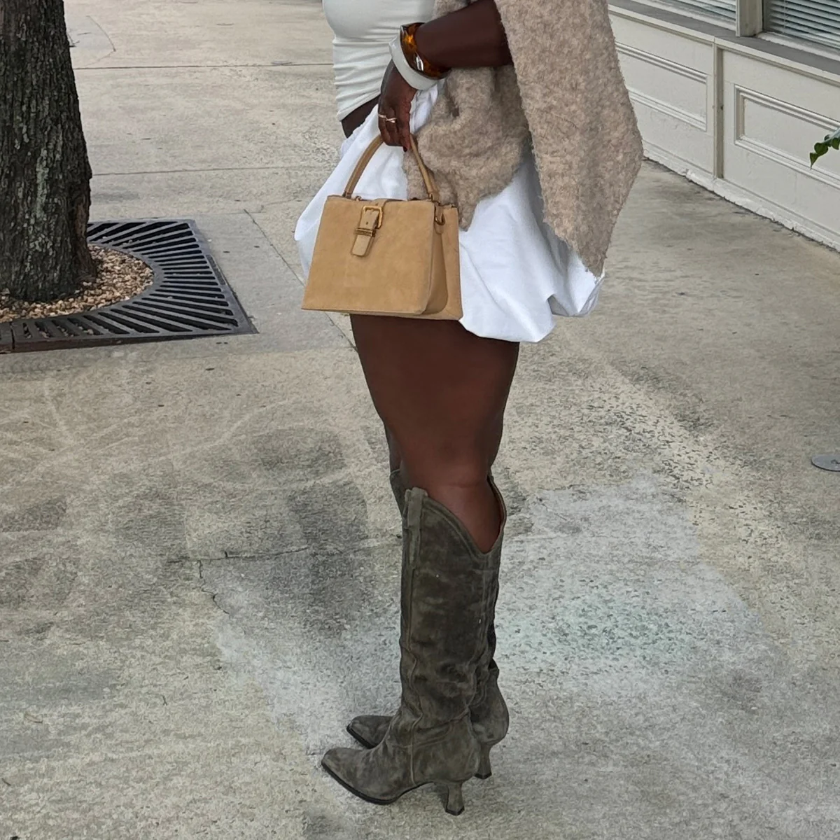 ARIANA WIDE CALF BOOTS ARMY SUEDE 23 ARIANA WIDE CALF BOOTS ARMY SUEDE