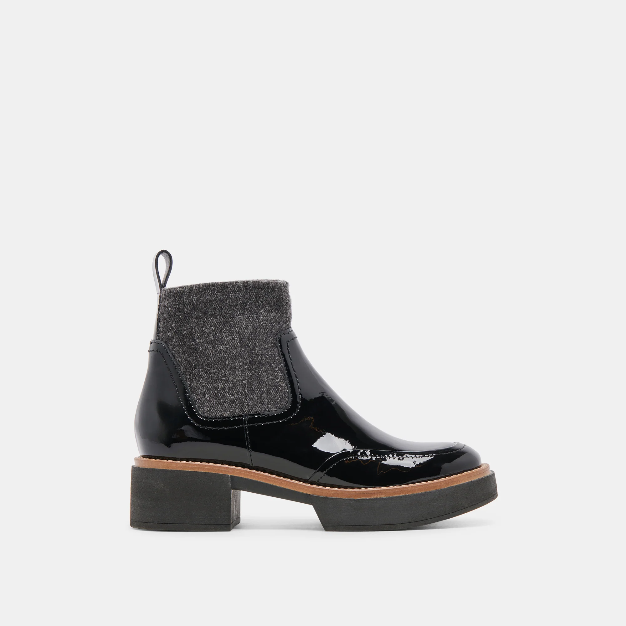 SALINE H2O WIDE BOOTIES MIDNIGHT CRINKLE PATENT 1 SALINE H2O WIDE BOOTIES MIDNIGHT CRINKLE PATENT