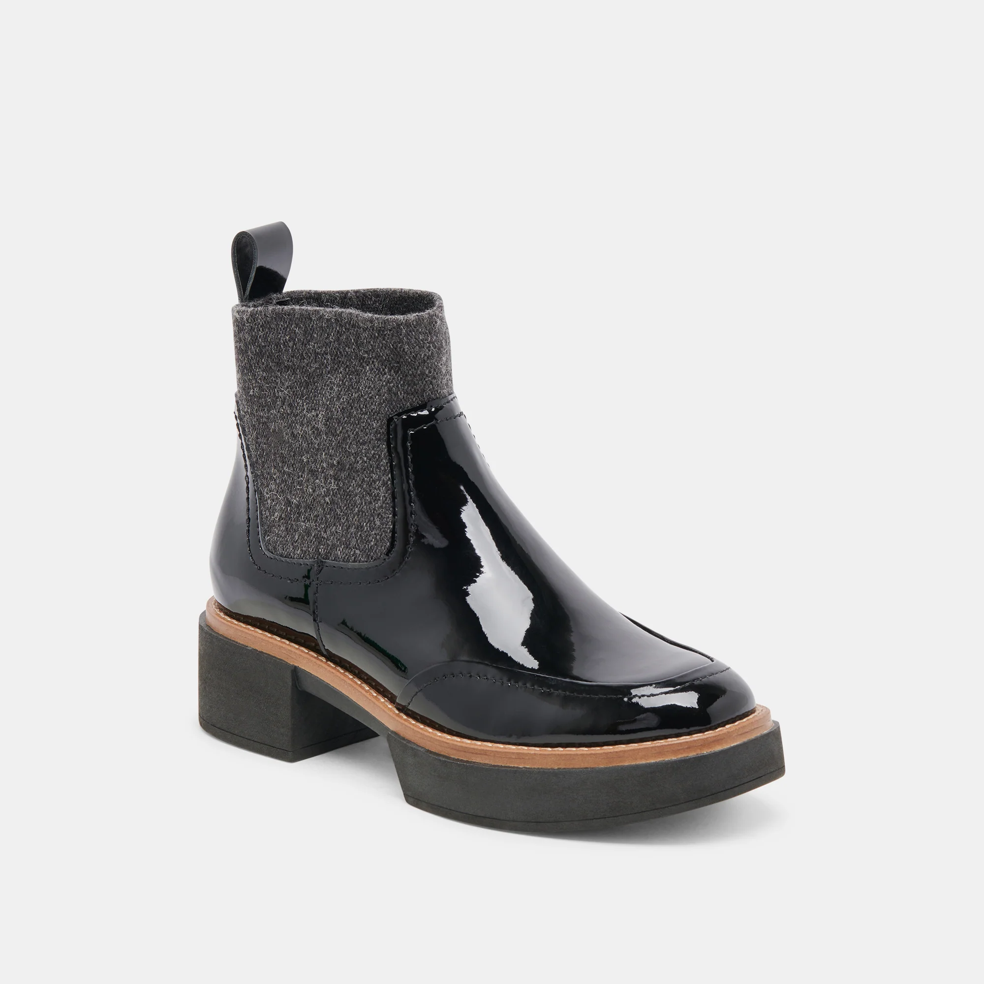 SALINE H2O WIDE BOOTIES MIDNIGHT CRINKLE PATENT 11 SALINE H2O WIDE BOOTIES MIDNIGHT CRINKLE PATENT