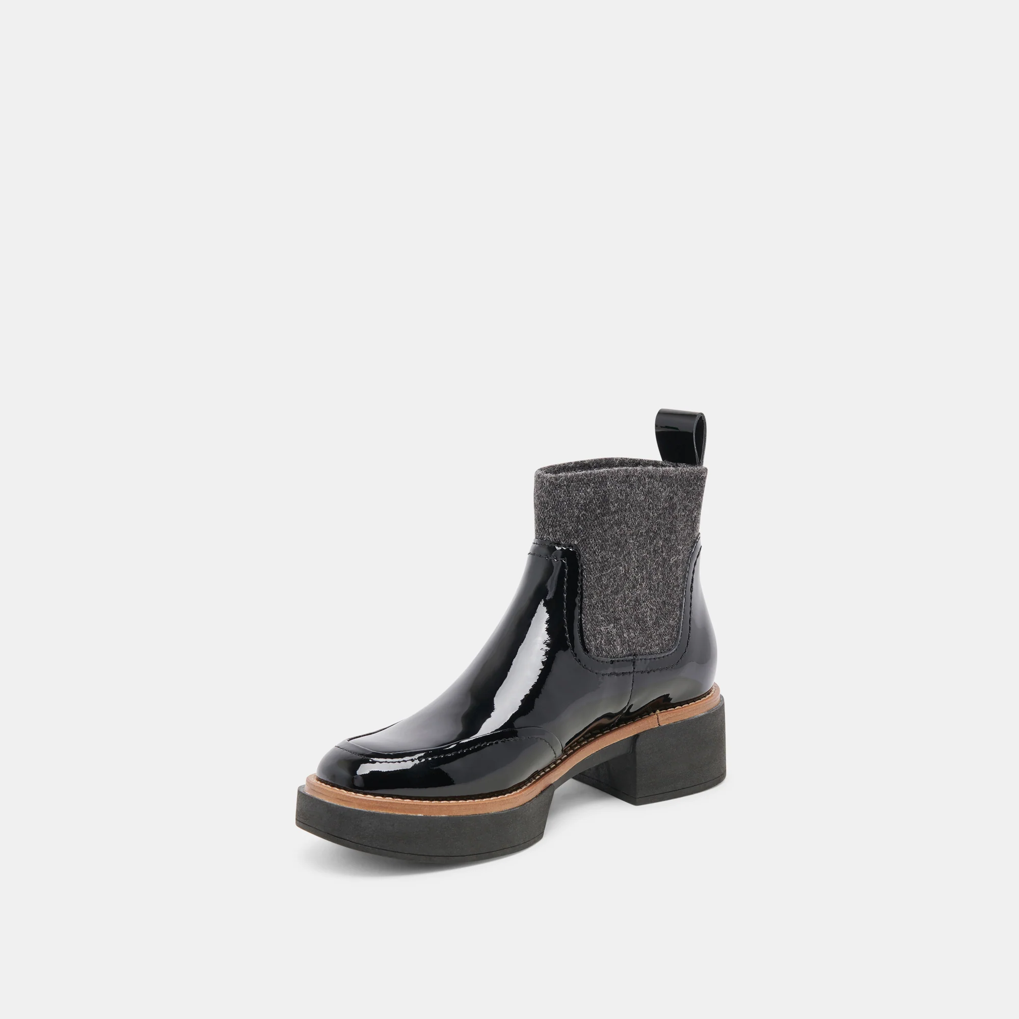 SALINE H2O WIDE BOOTIES MIDNIGHT CRINKLE PATENT 13 SALINE H2O WIDE BOOTIES MIDNIGHT CRINKLE PATENT