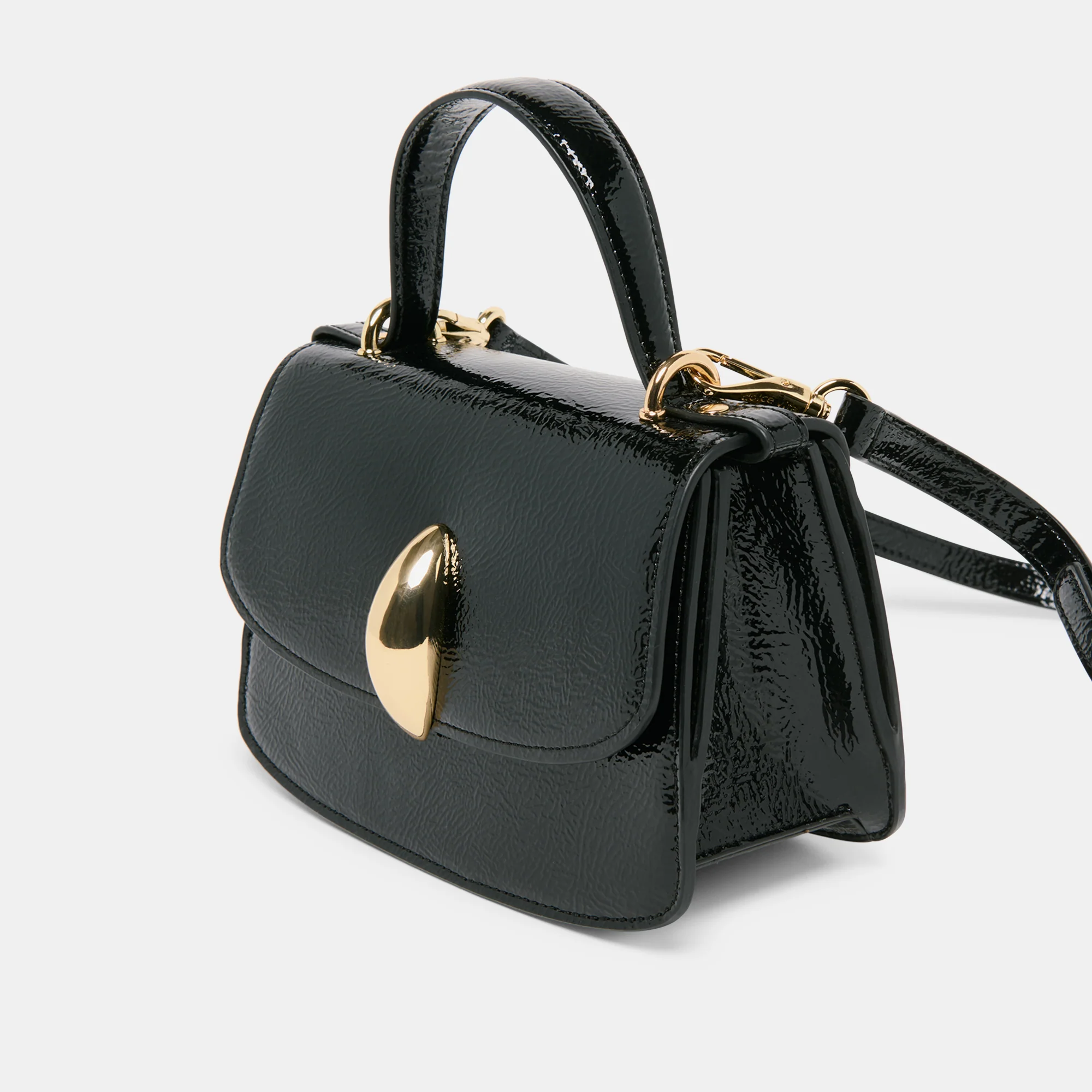 LUCIA CROSSBODY BLACK CRACKLED STELLA 14 LUCIA CROSSBODY BLACK CRACKLED STELLA