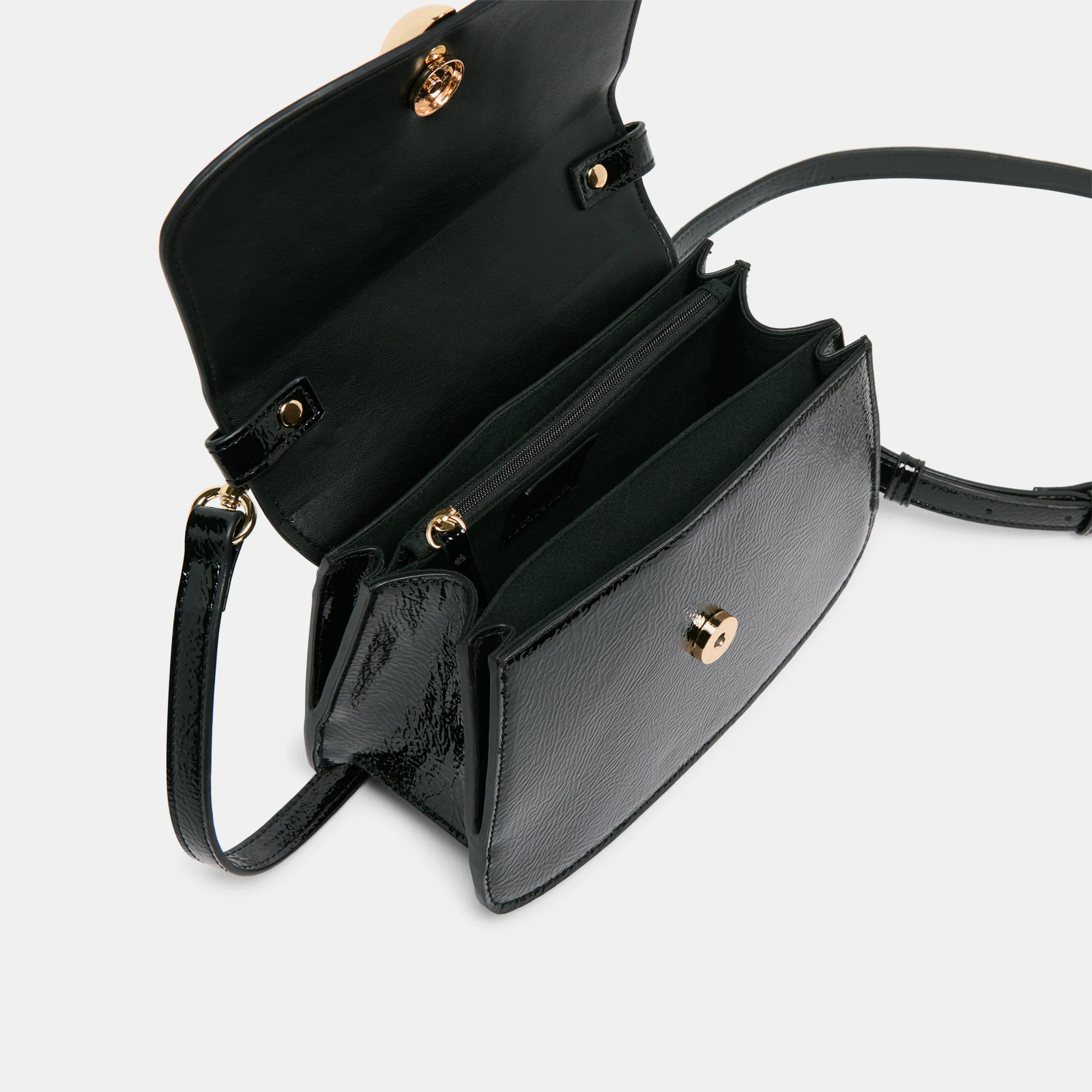 LUCIA CROSSBODY BLACK CRACKLED STELLA 16 LUCIA CROSSBODY BLACK CRACKLED STELLA