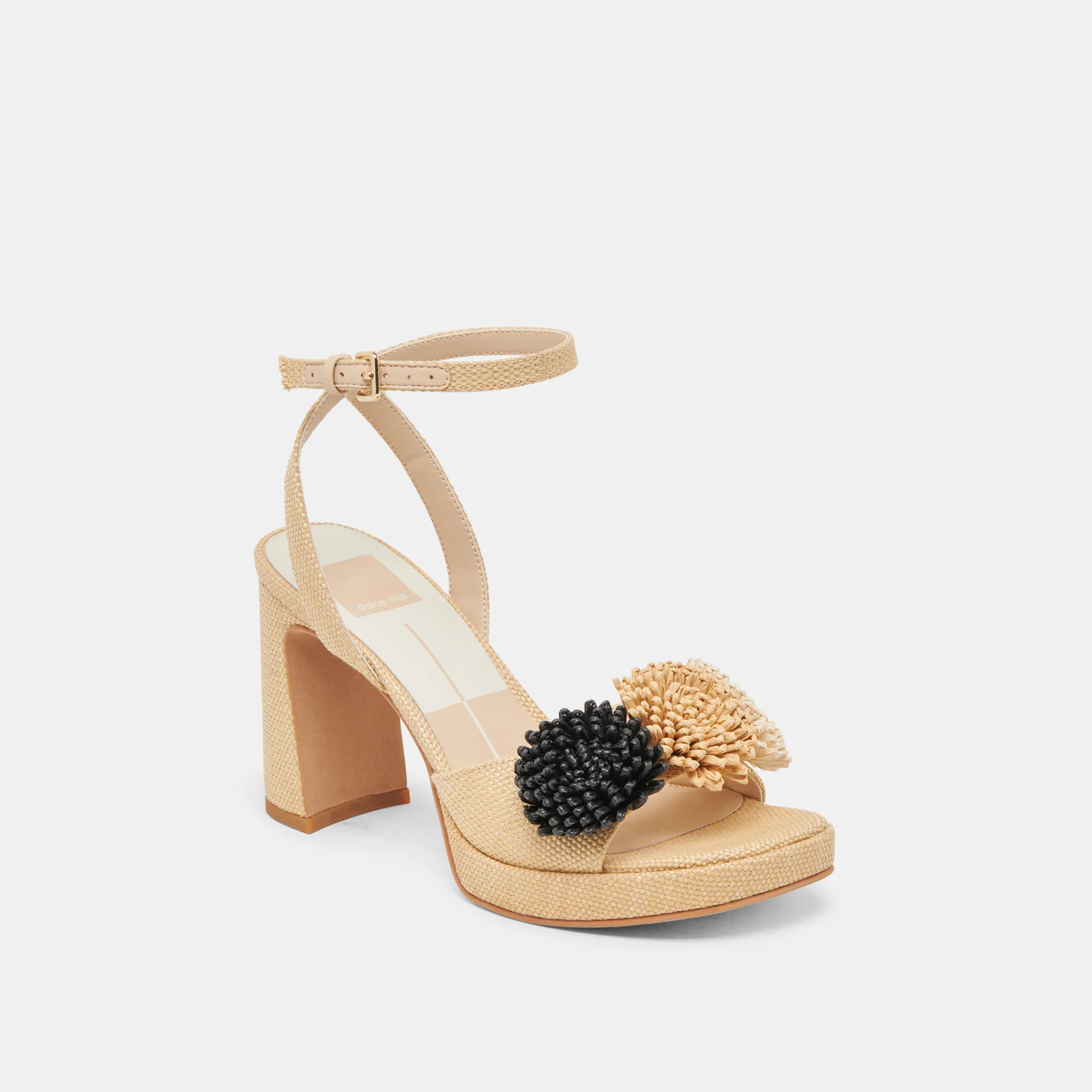 OLIVEA HEELS BLACK NATURAL RAFFIA 14 OLIVEA HEELS BLACK NATURAL RAFFIA