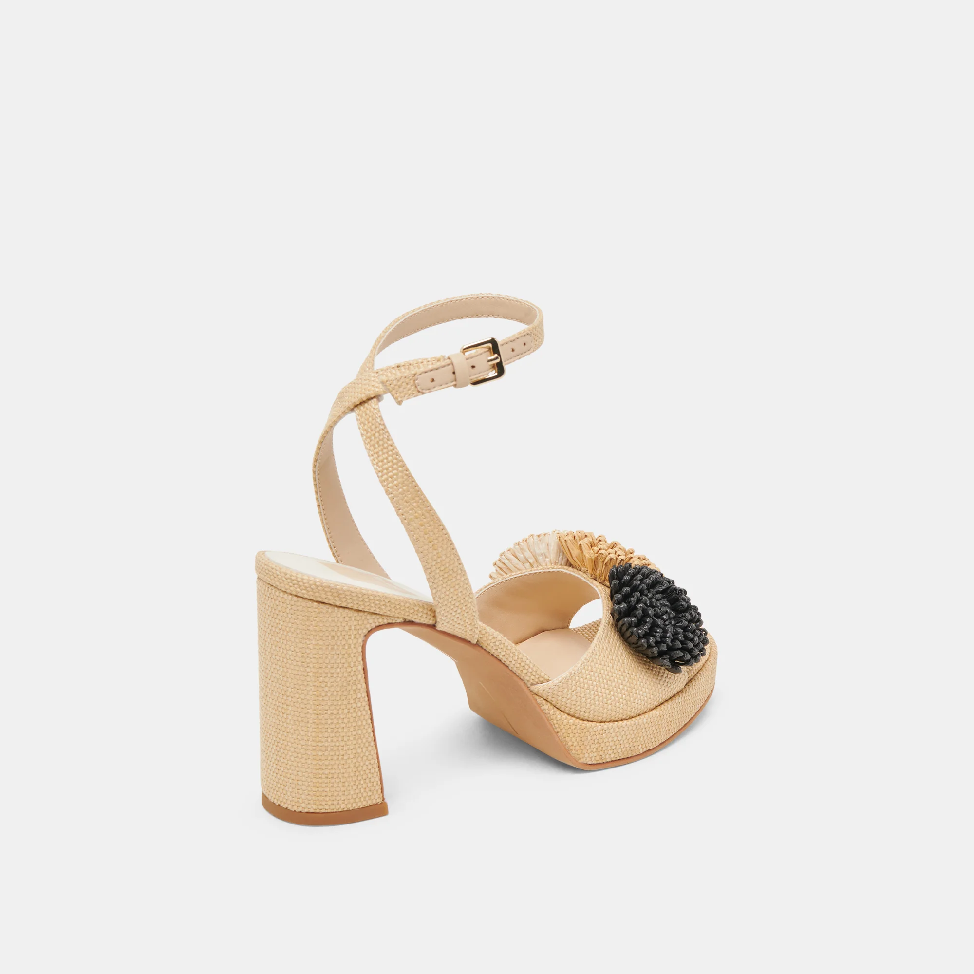 OLIVEA HEELS BLACK NATURAL RAFFIA 16 OLIVEA HEELS BLACK NATURAL RAFFIA