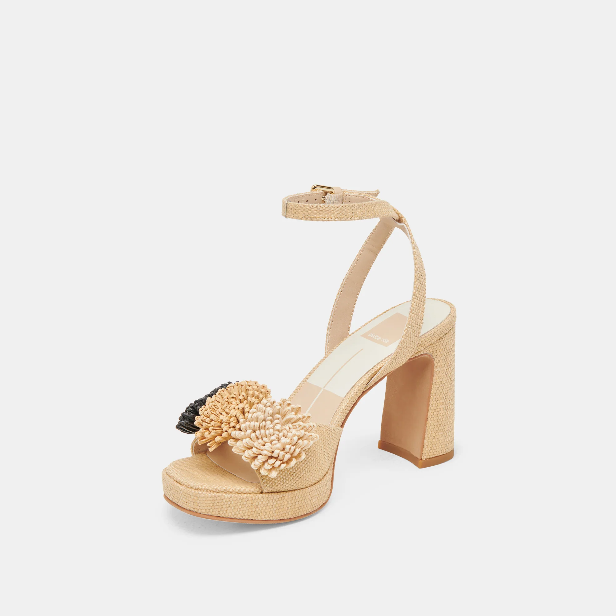 OLIVEA HEELS BLACK NATURAL RAFFIA 17 OLIVEA HEELS BLACK NATURAL RAFFIA