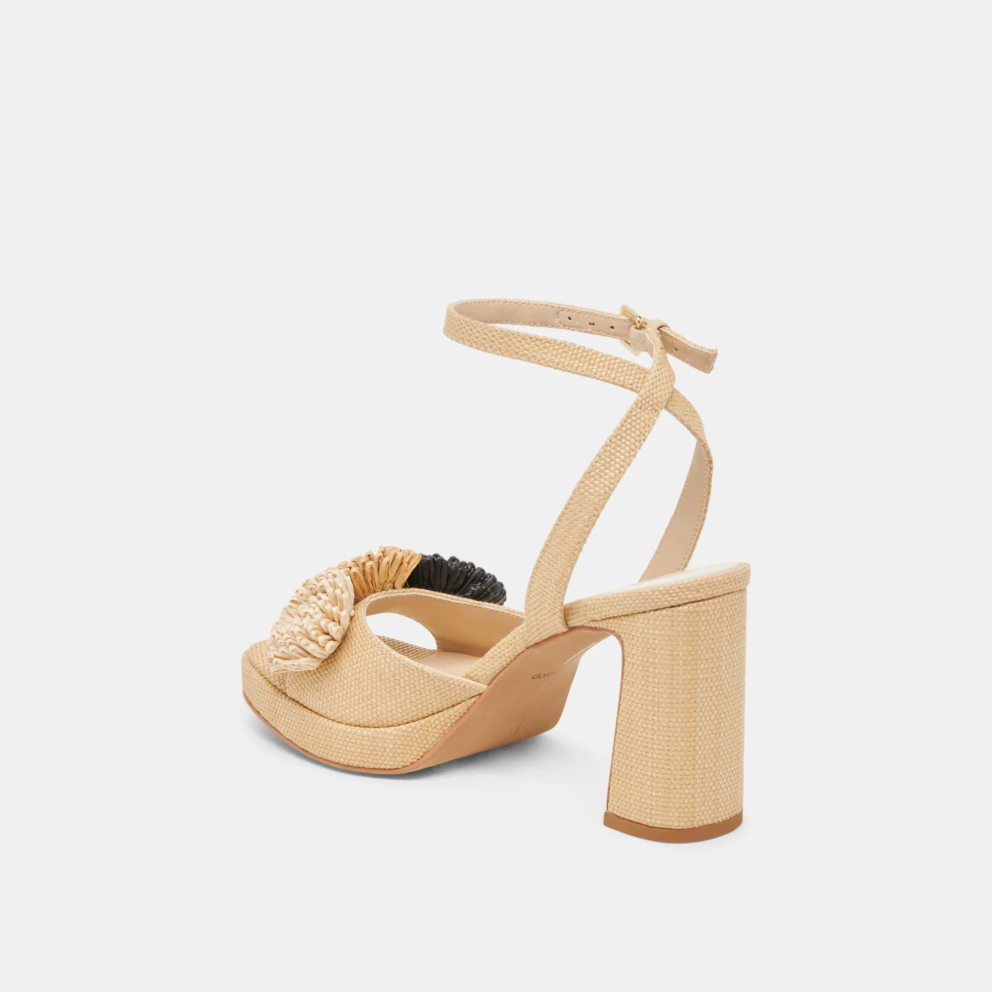 OLIVEA HEELS BLACK NATURAL RAFFIA 18 OLIVEA HEELS BLACK NATURAL RAFFIA