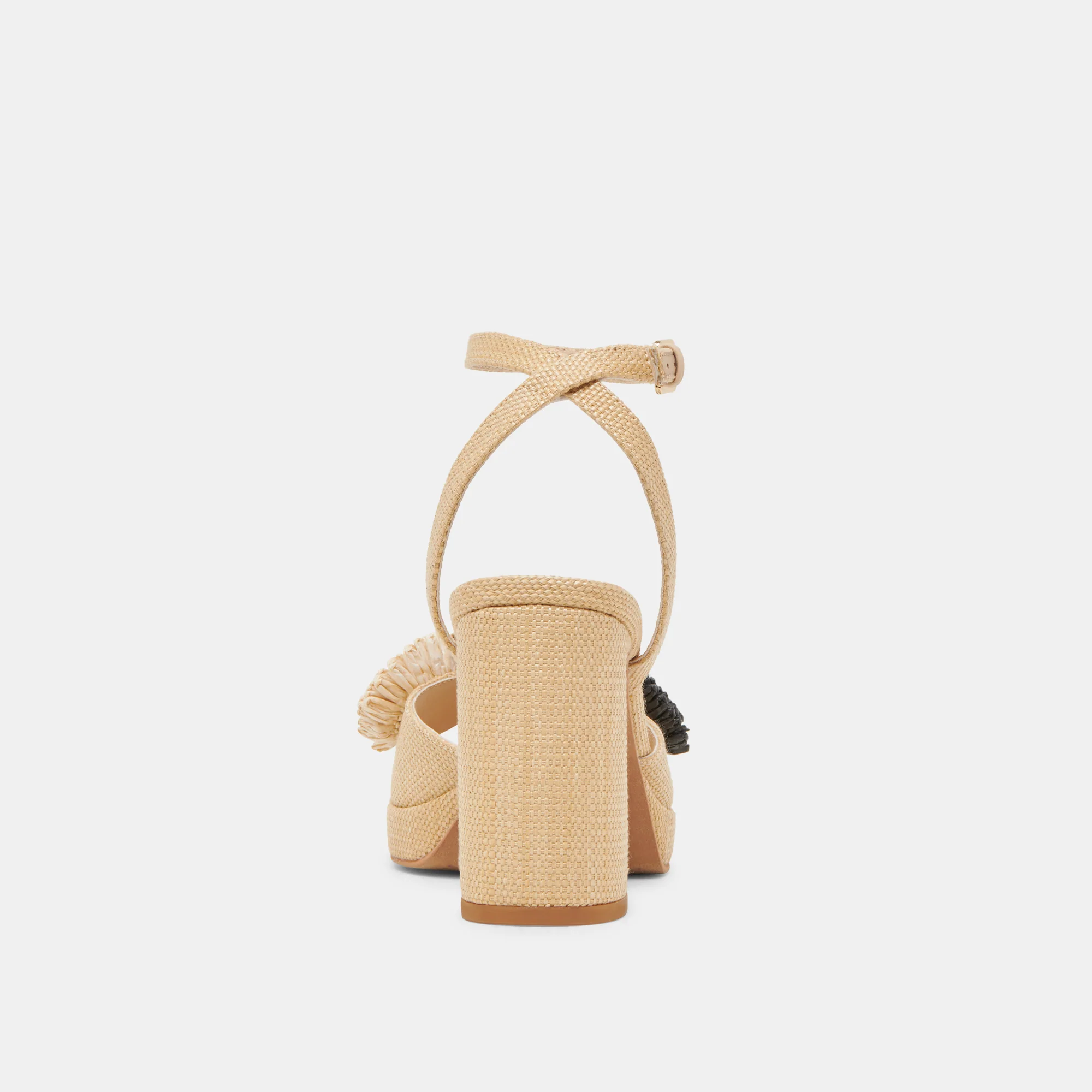 OLIVEA HEELS BLACK NATURAL RAFFIA 20 OLIVEA HEELS BLACK NATURAL RAFFIA