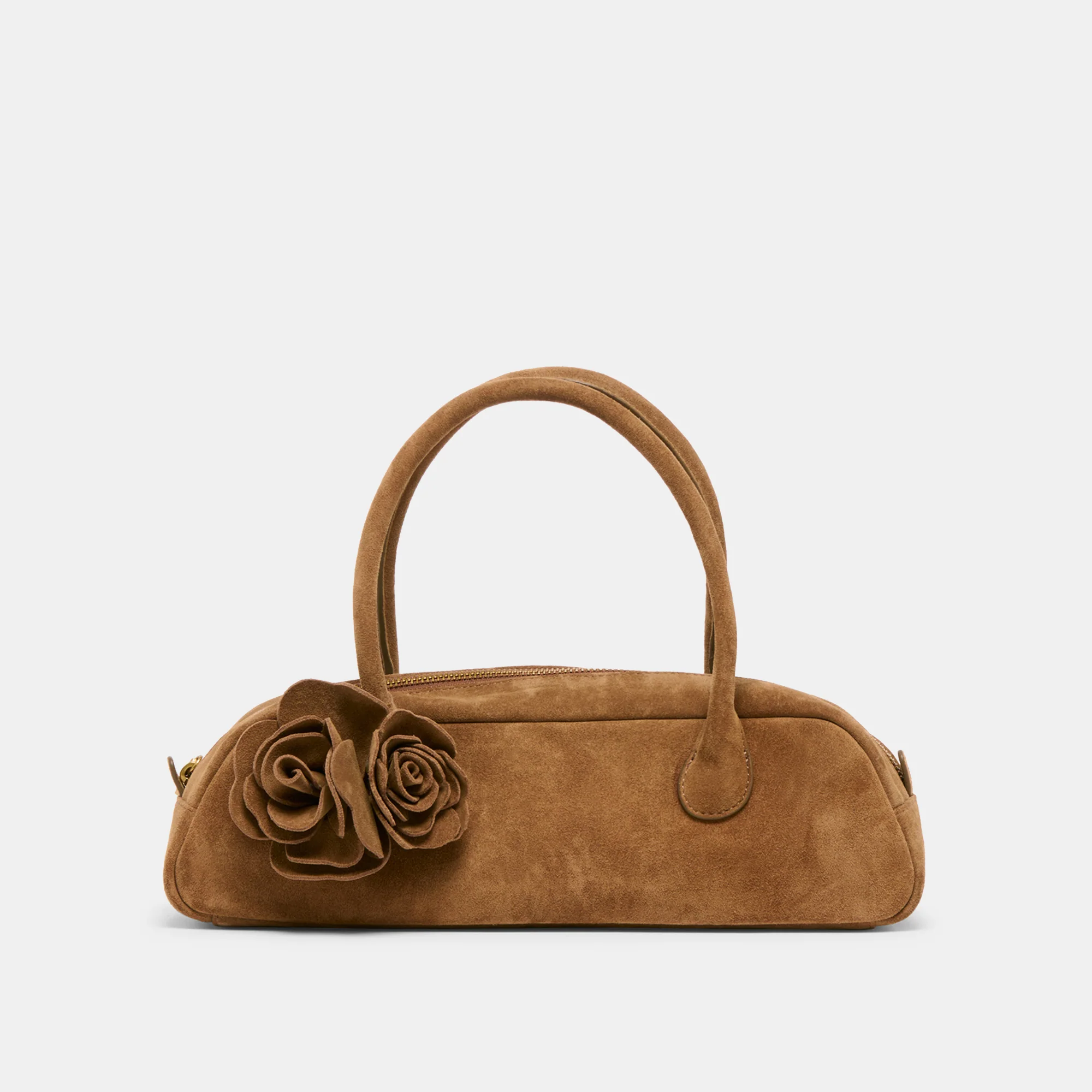 BORACAY SHOULDER BAG BROWN SUEDE 1 BORACAY SHOULDER BAG BROWN SUEDE