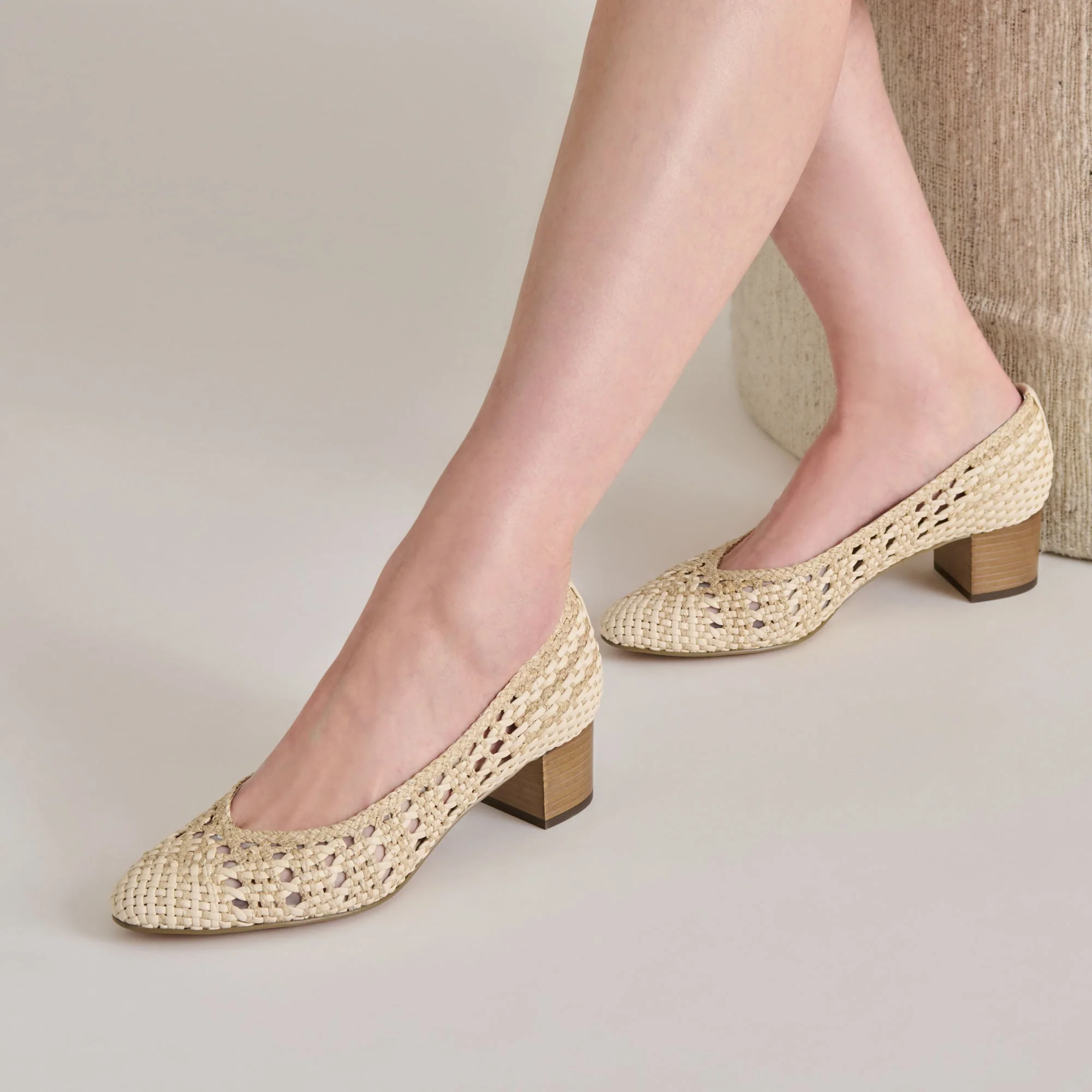 LULA HEELS IVORY MULTI WOVEN RAFFIA - re:vita 12 LULA HEELS IVORY MULTI WOVEN RAFFIA - re:vita