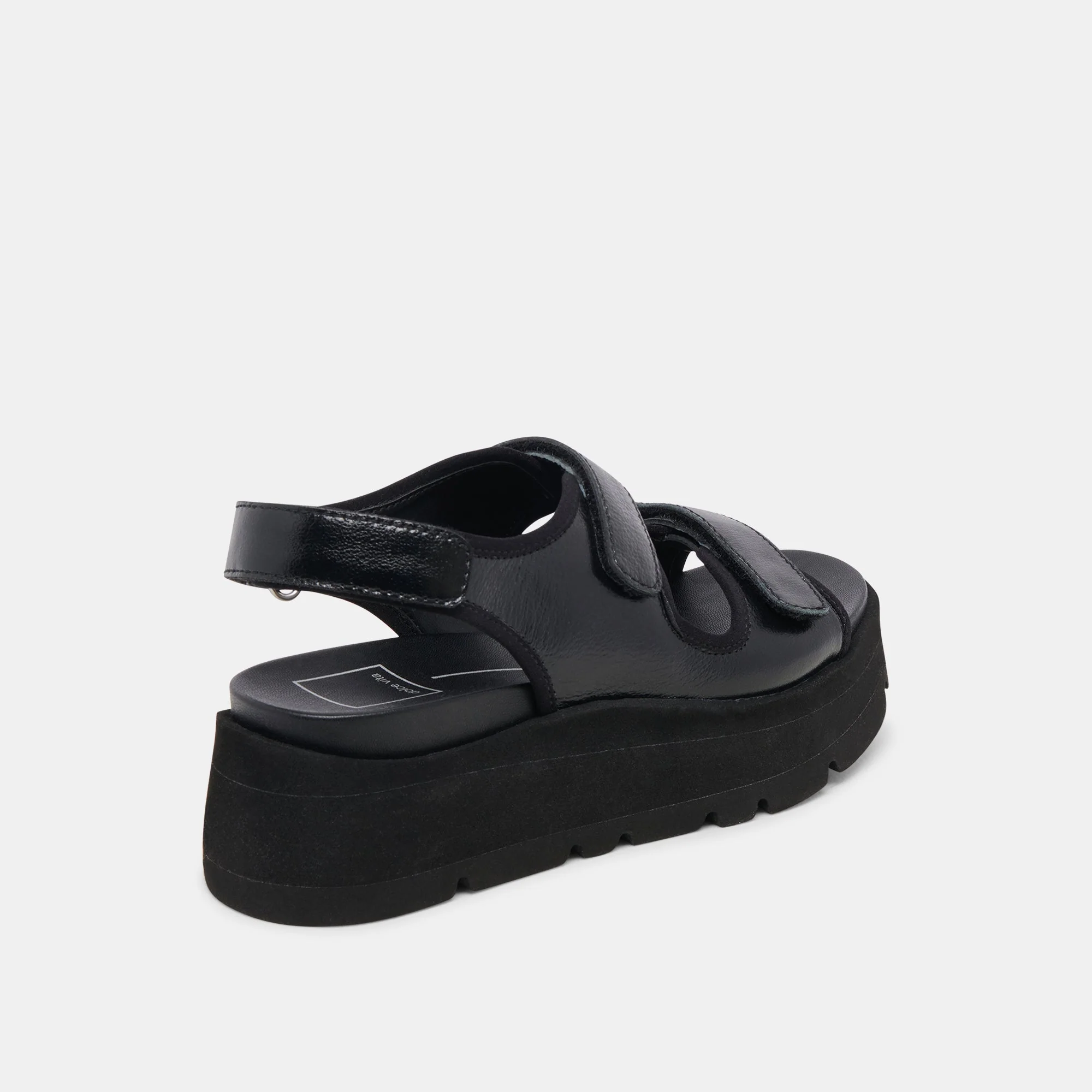 DUBAI SANDALS MIDNIGHT CRINKLE PATENT - re:vita 12 DUBAI SANDALS MIDNIGHT CRINKLE PATENT - re:vita