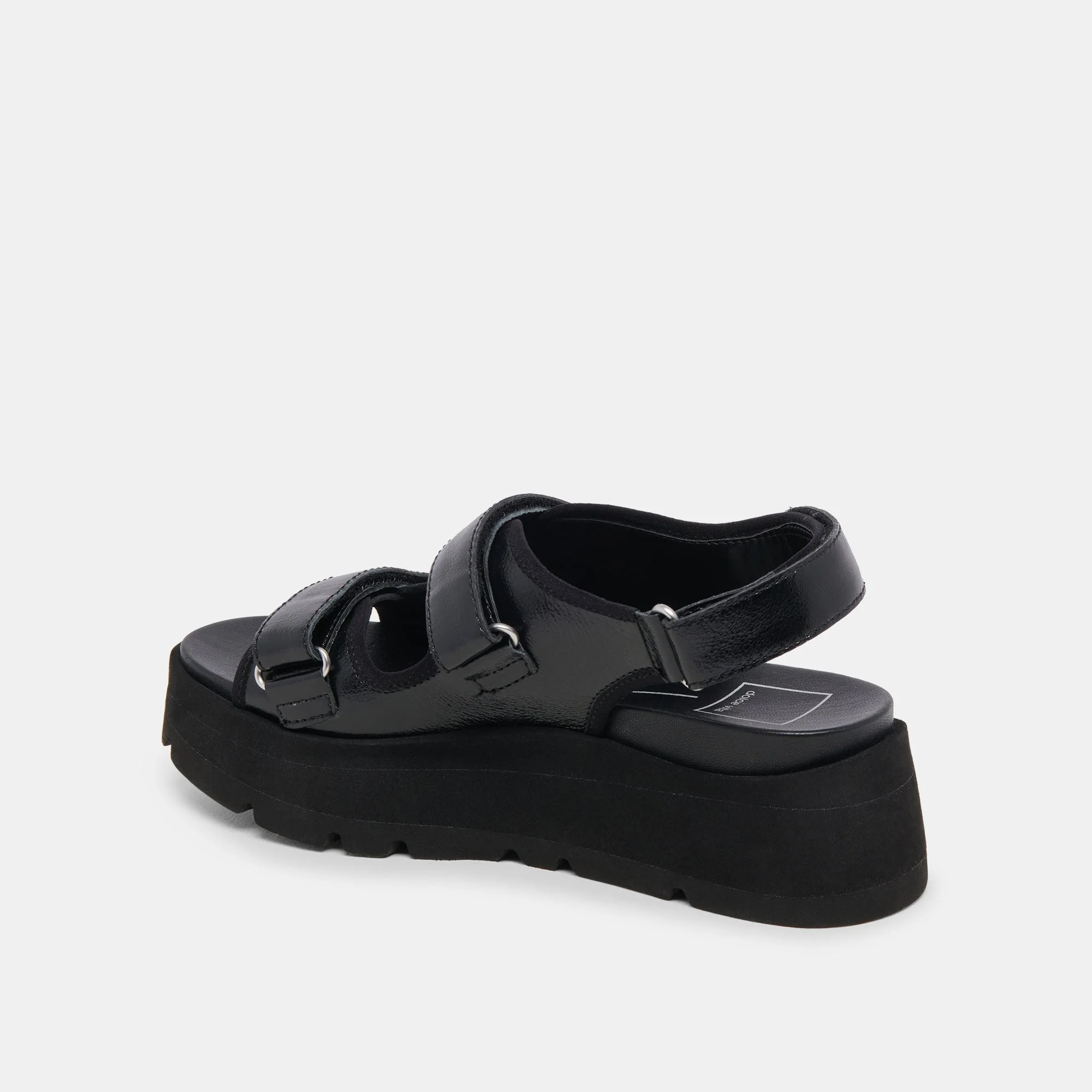 DUBAI SANDALS MIDNIGHT CRINKLE PATENT - re:vita 14 DUBAI SANDALS MIDNIGHT CRINKLE PATENT - re:vita
