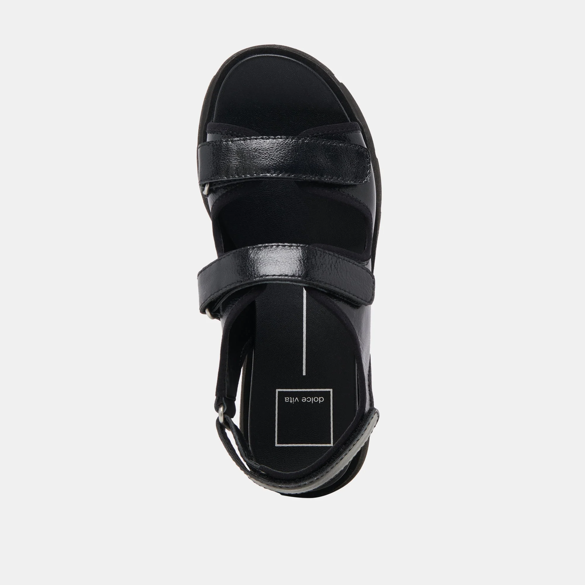 DUBAI SANDALS MIDNIGHT CRINKLE PATENT - re:vita 17 DUBAI SANDALS MIDNIGHT CRINKLE PATENT - re:vita