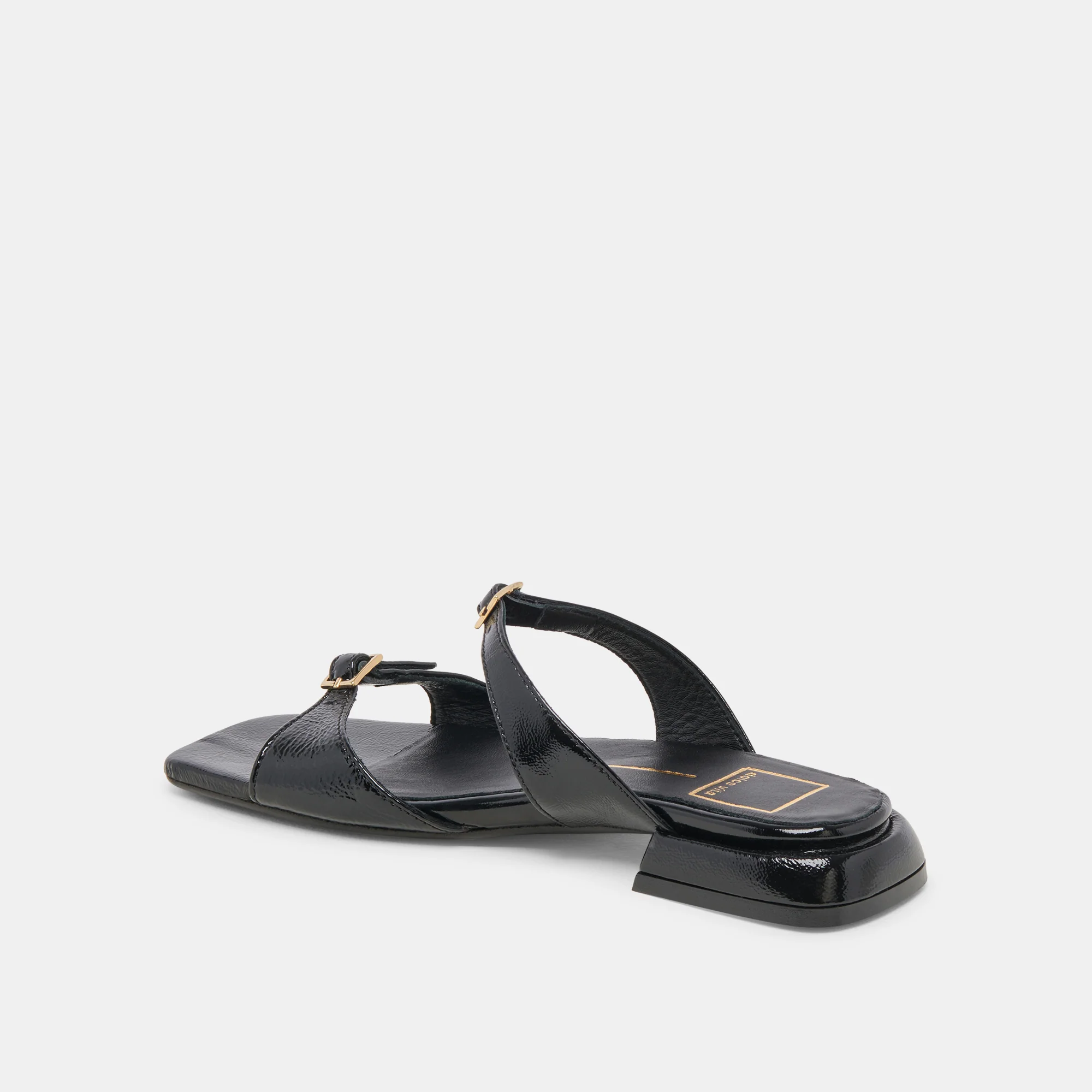 LAVERN SANDALS MIDNIGHT CRINKLE PATENT 24 LAVERN SANDALS MIDNIGHT CRINKLE PATENT
