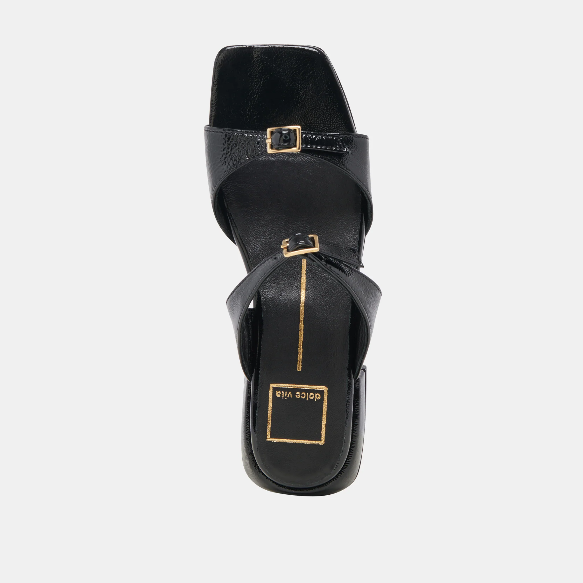 LAVERN SANDALS MIDNIGHT CRINKLE PATENT 27 LAVERN SANDALS MIDNIGHT CRINKLE PATENT