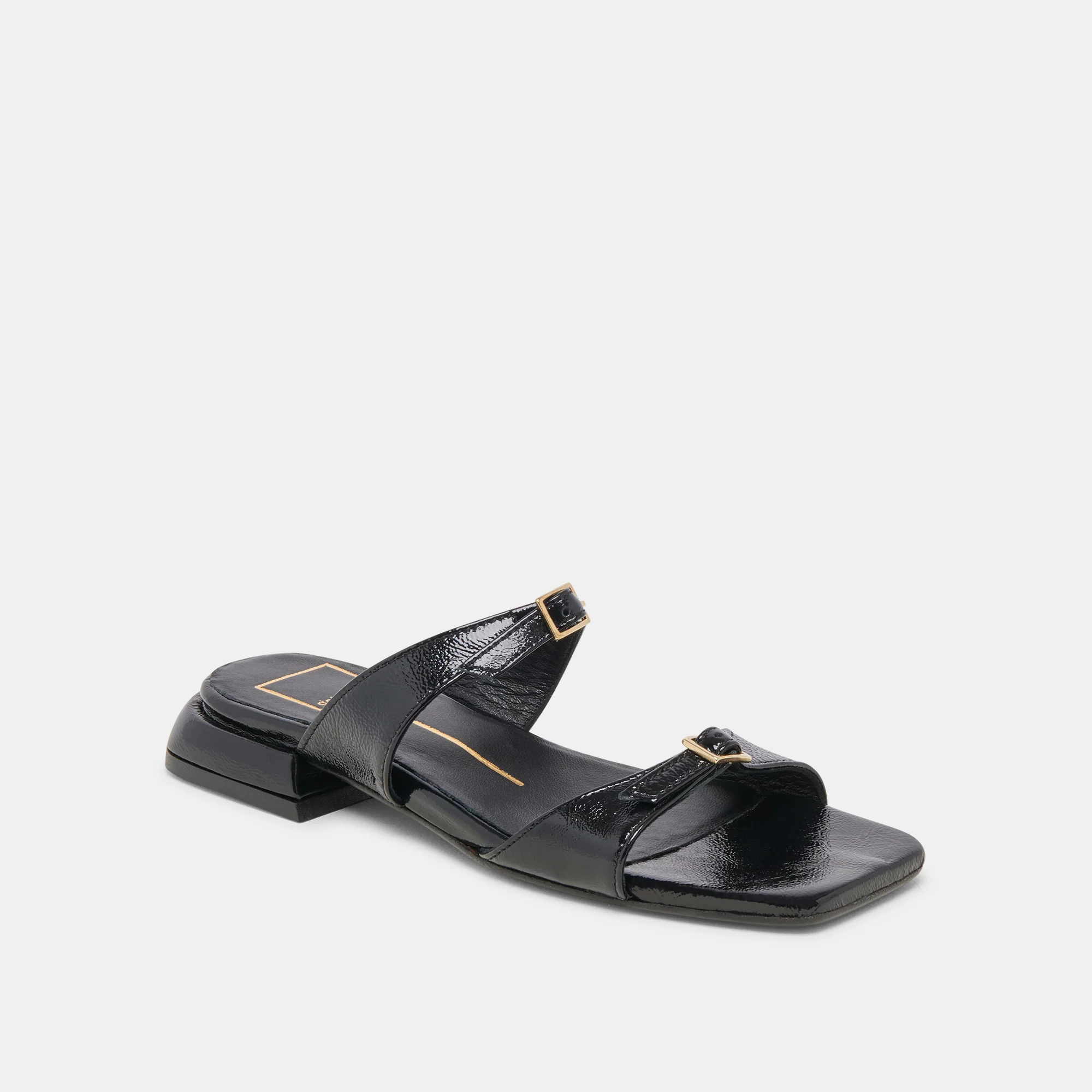 LAVERN SANDALS MIDNIGHT CRINKLE PATENT 21 LAVERN SANDALS MIDNIGHT CRINKLE PATENT