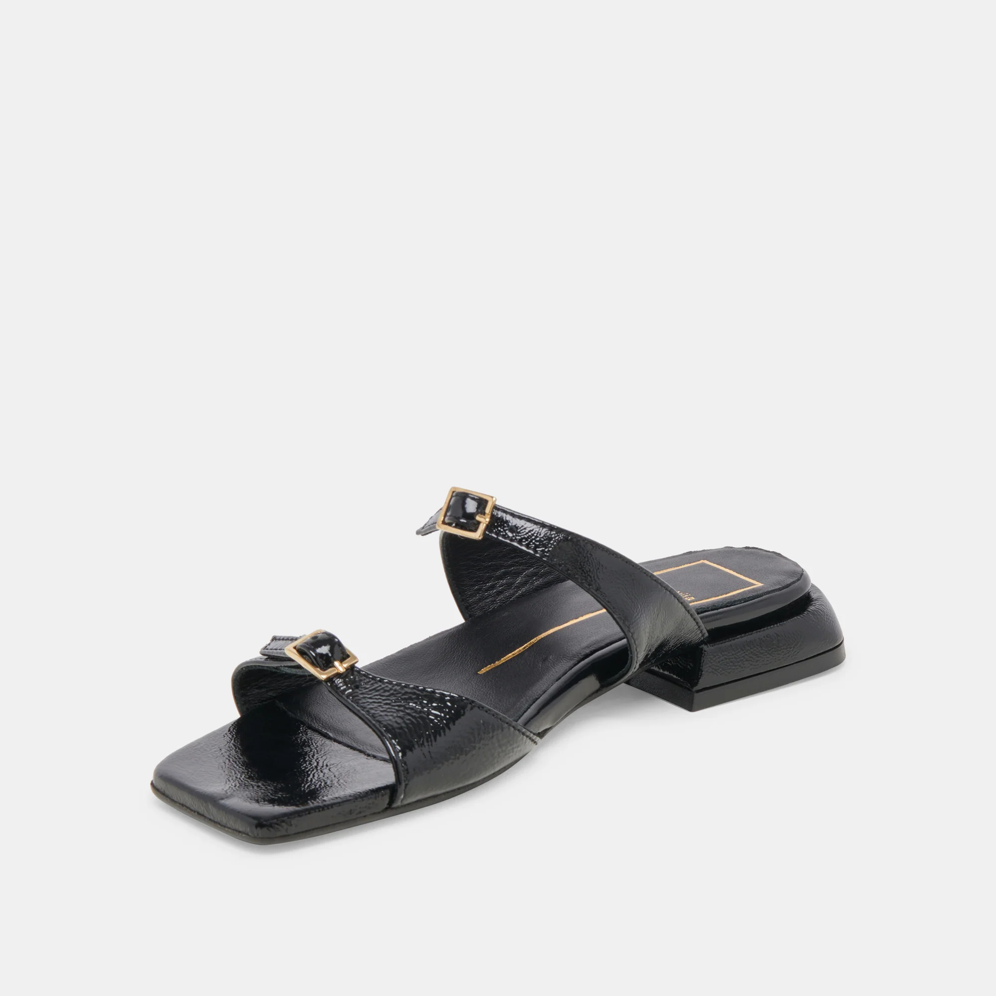 LAVERN SANDALS MIDNIGHT CRINKLE PATENT 23 LAVERN SANDALS MIDNIGHT CRINKLE PATENT