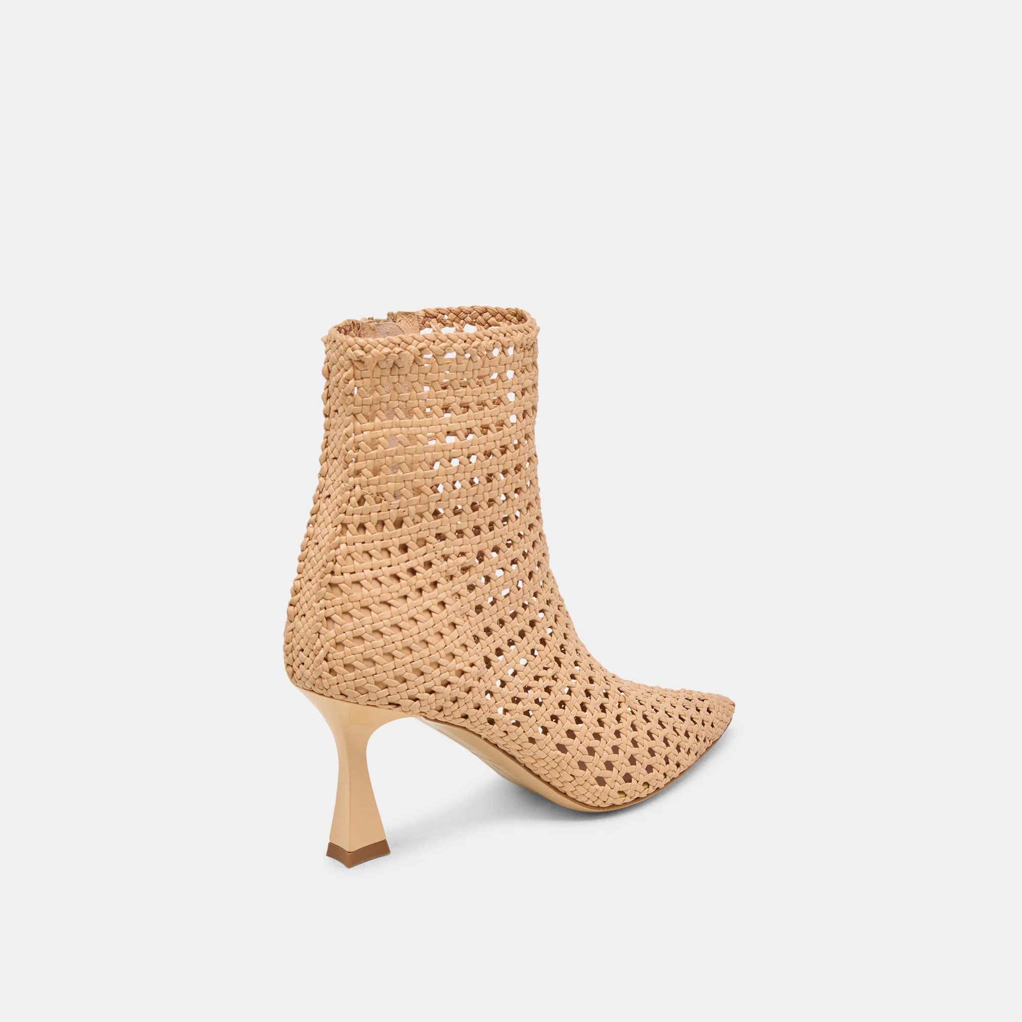 LONNI BOOTIES LIGHT TAN WOVEN LEATHER 14 LONNI BOOTIES LIGHT TAN WOVEN LEATHER