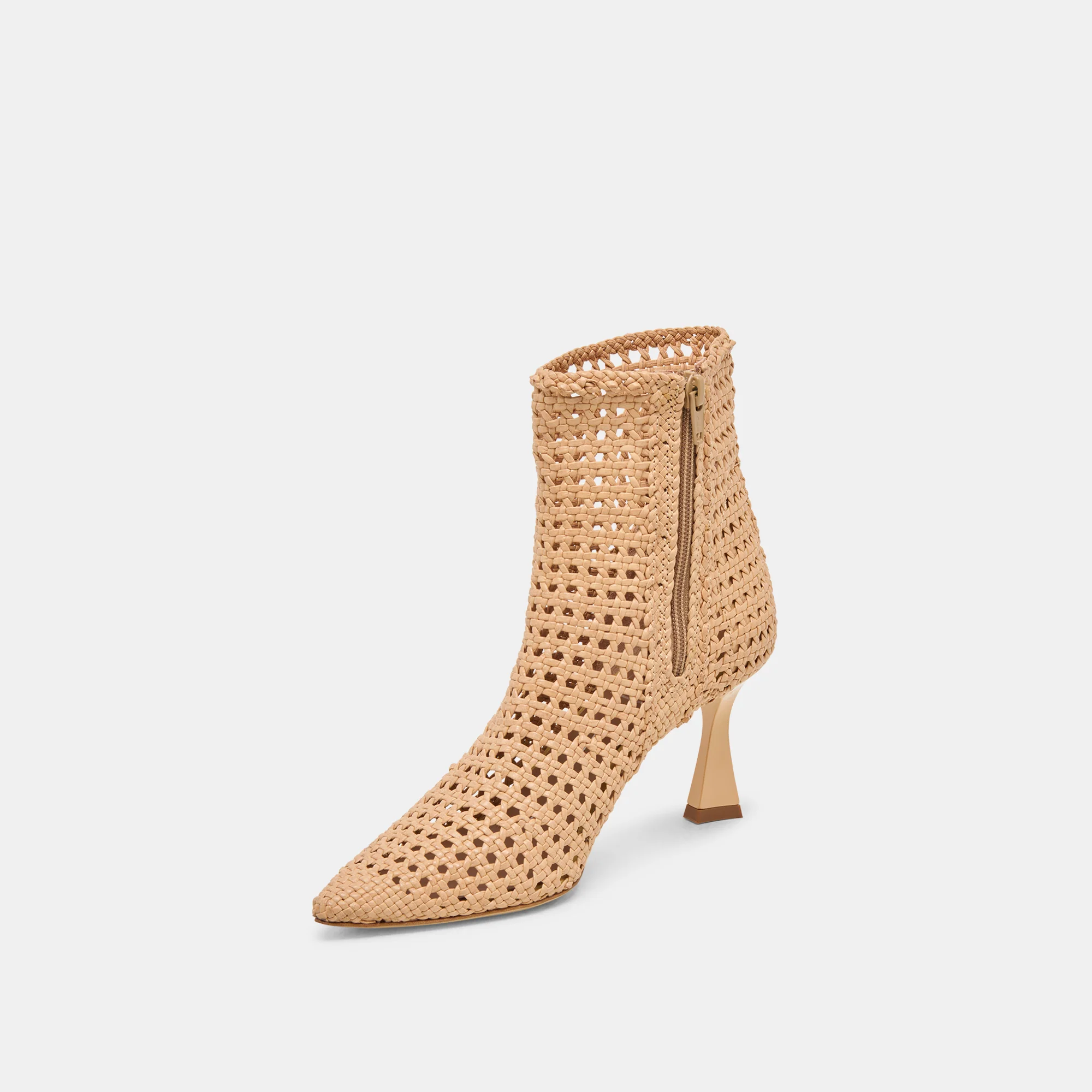 LONNI BOOTIES LIGHT TAN WOVEN LEATHER 15 LONNI BOOTIES LIGHT TAN WOVEN LEATHER