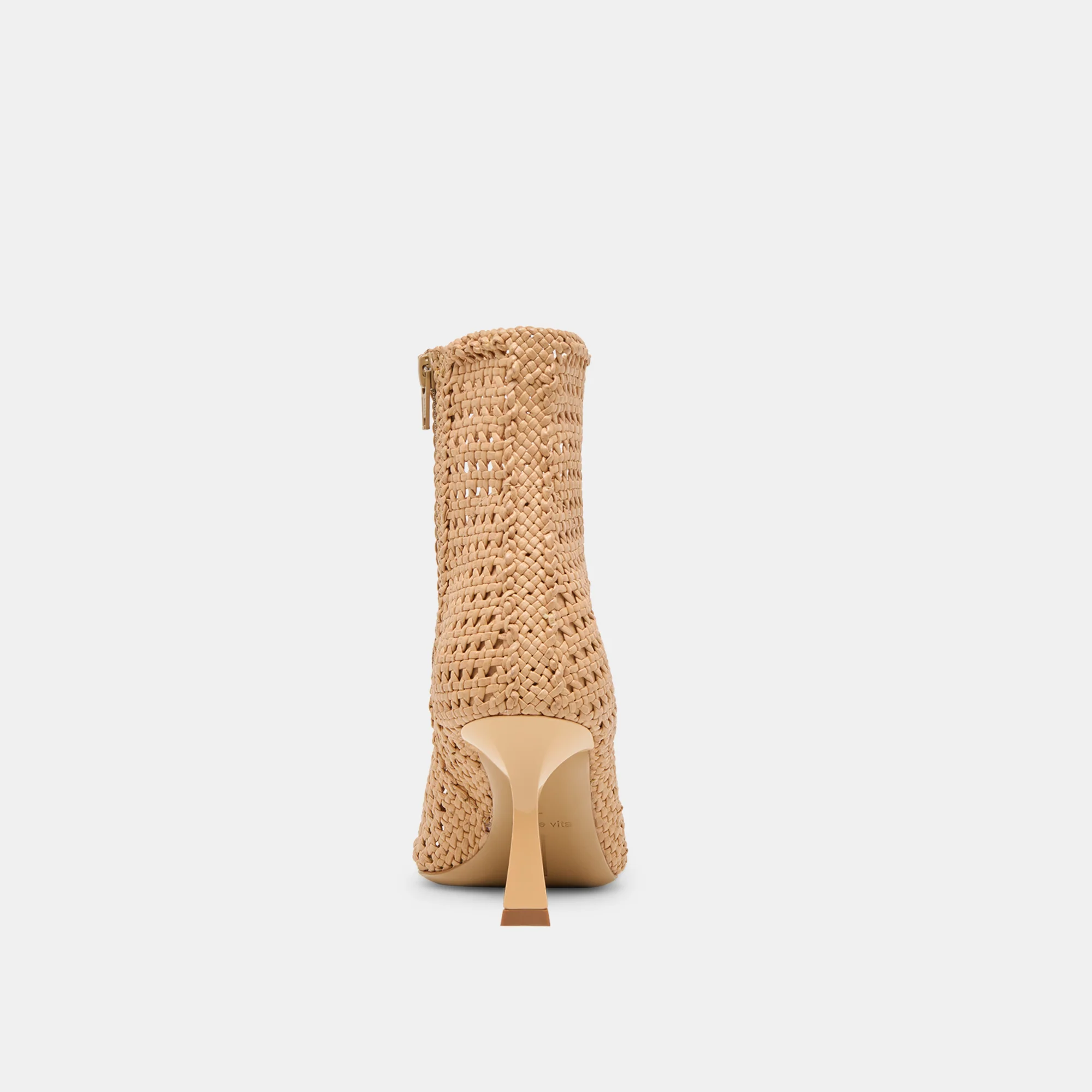 LONNI BOOTIES LIGHT TAN WOVEN LEATHER 18 LONNI BOOTIES LIGHT TAN WOVEN LEATHER