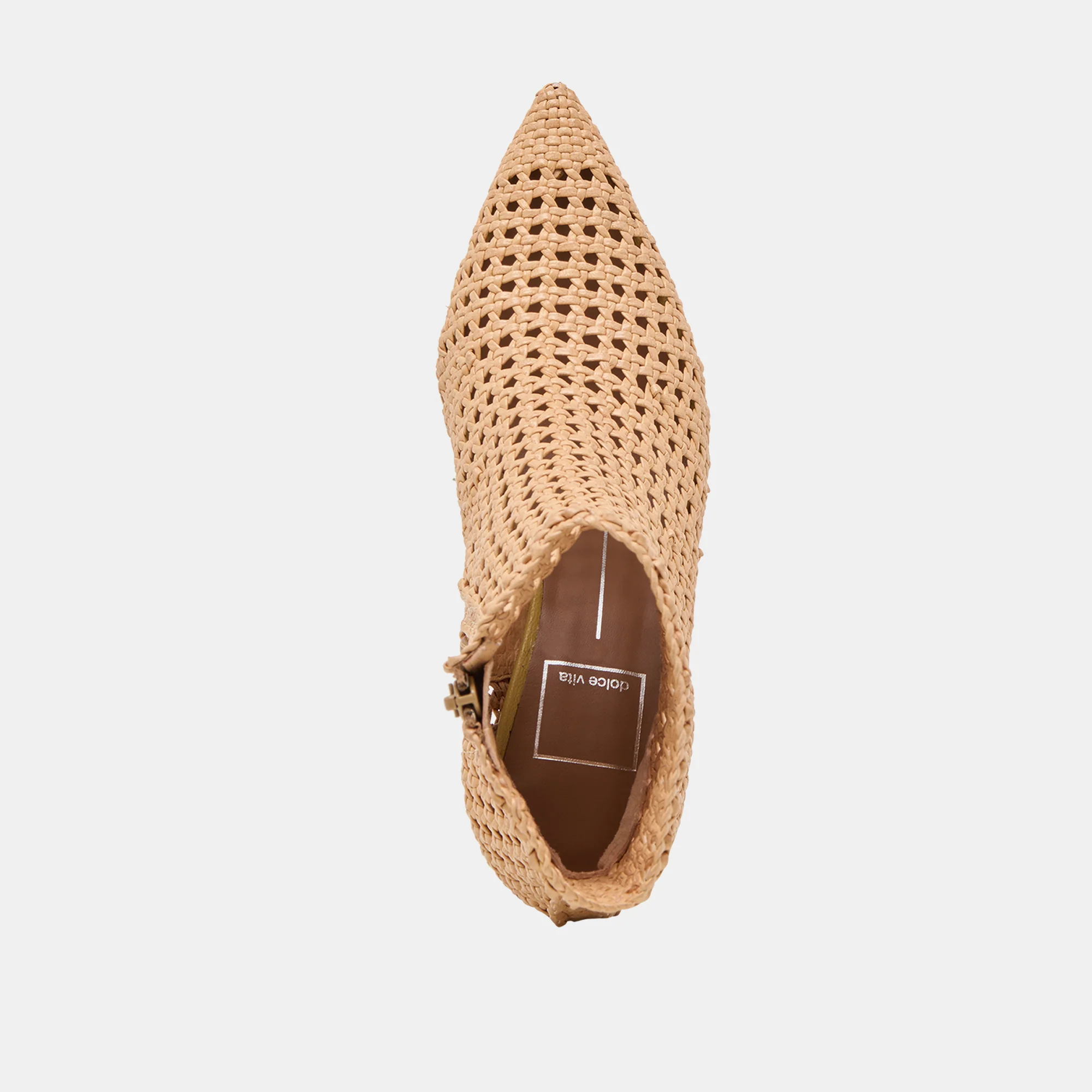 LONNI BOOTIES LIGHT TAN WOVEN LEATHER 19 LONNI BOOTIES LIGHT TAN WOVEN LEATHER
