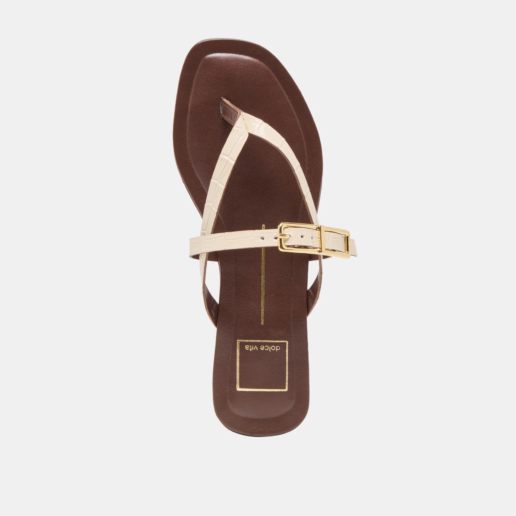 PIERS SANDALS BEIGE CROCO EMBOSSED LEATHER 23 PIERS SANDALS BEIGE CROCO EMBOSSED LEATHER
