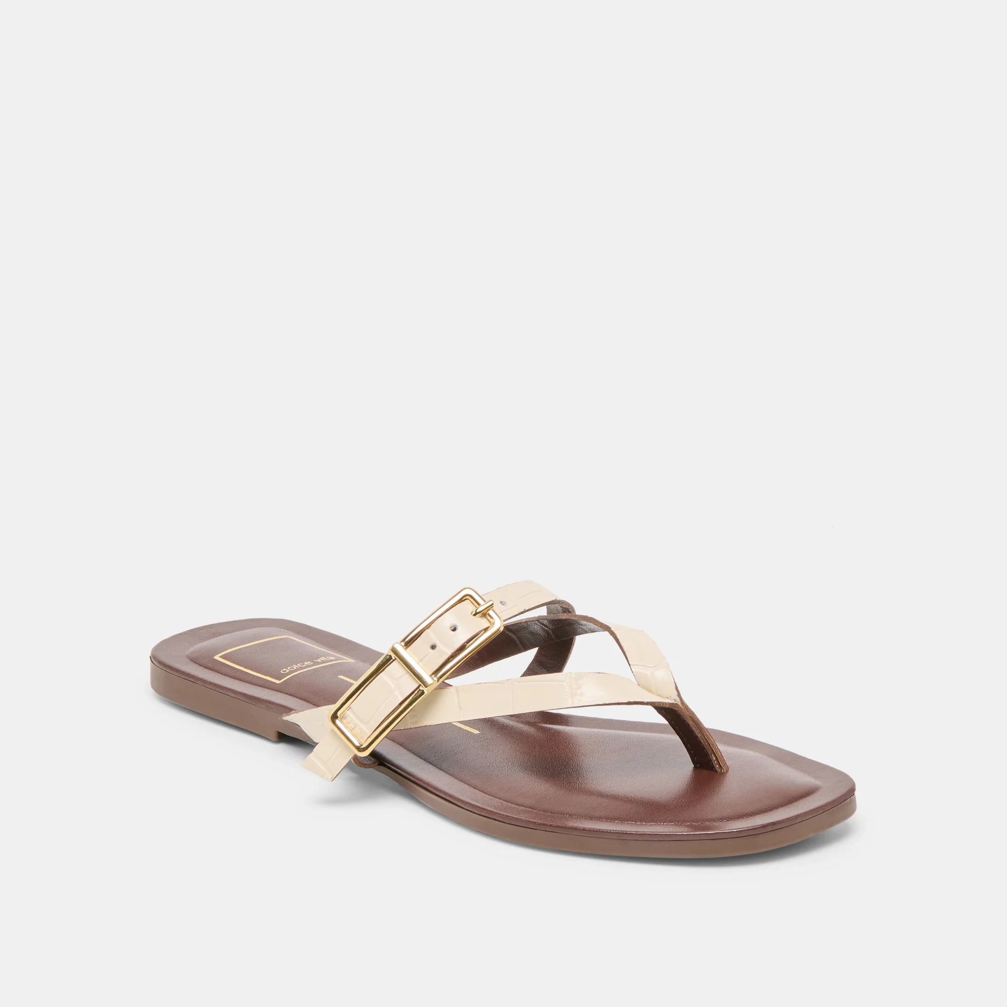 PIERS SANDALS BEIGE CROCO EMBOSSED LEATHER 15 PIERS SANDALS BEIGE CROCO EMBOSSED LEATHER