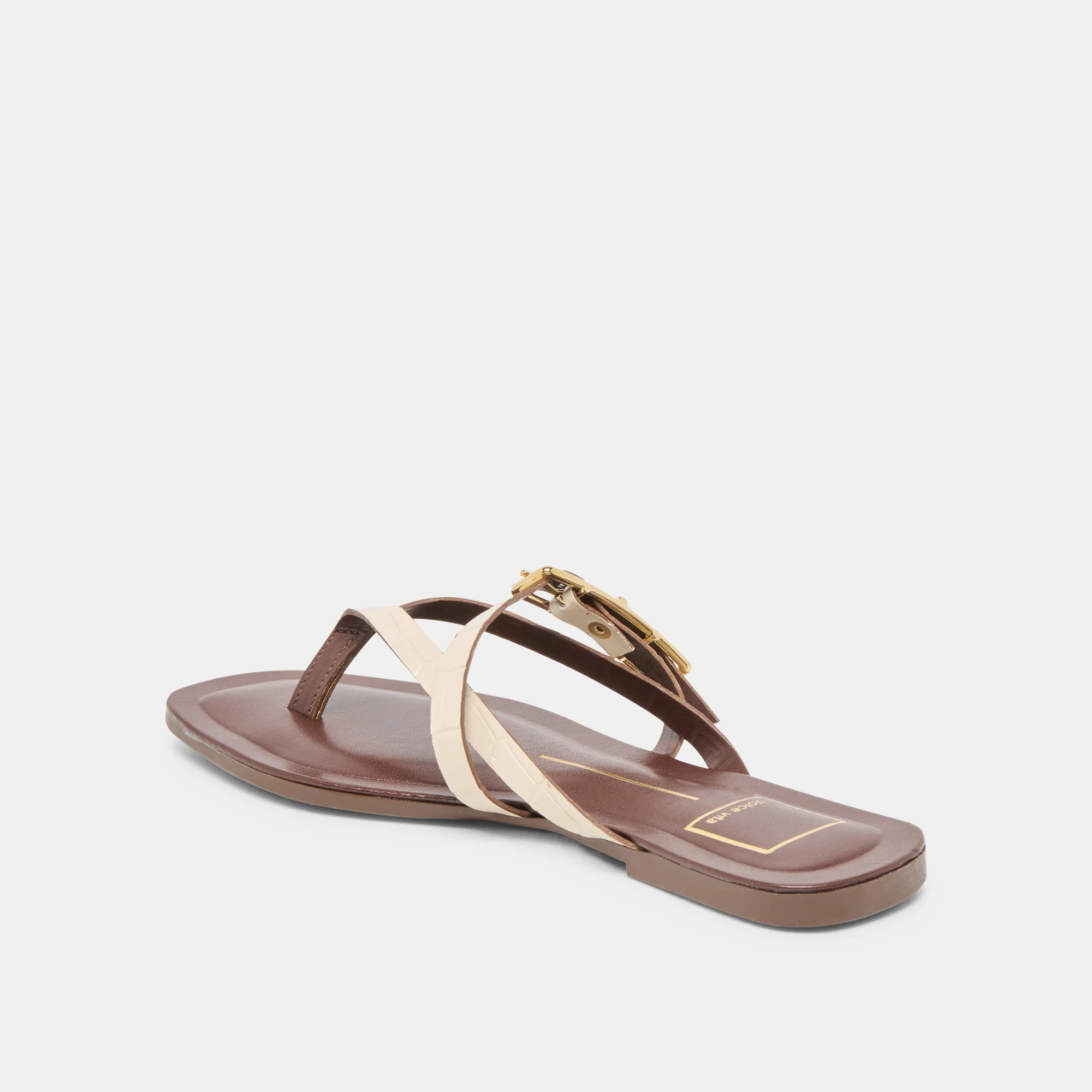 PIERS SANDALS BEIGE CROCO EMBOSSED LEATHER 20 PIERS SANDALS BEIGE CROCO EMBOSSED LEATHER