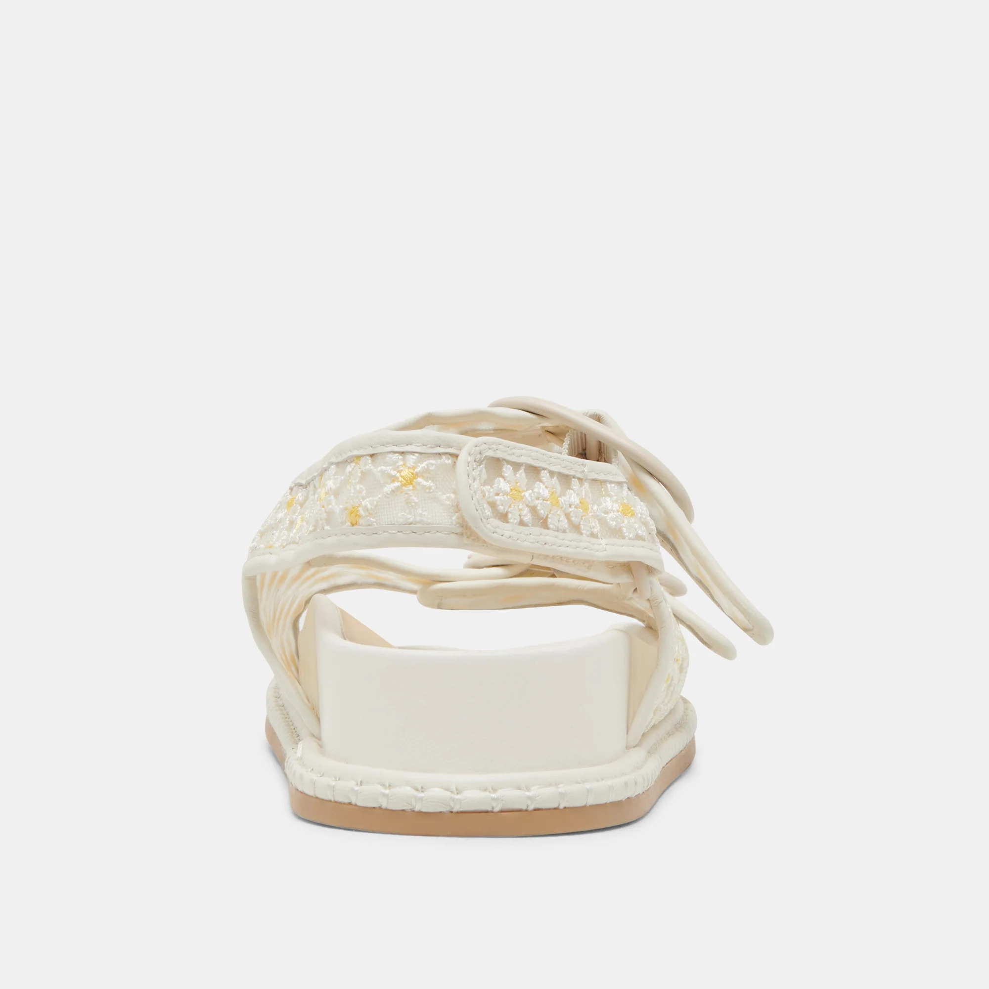 STUART FLORAL SANDALS WHITE YELLOW FLORAL MESH 20 STUART FLORAL SANDALS WHITE YELLOW FLORAL MESH