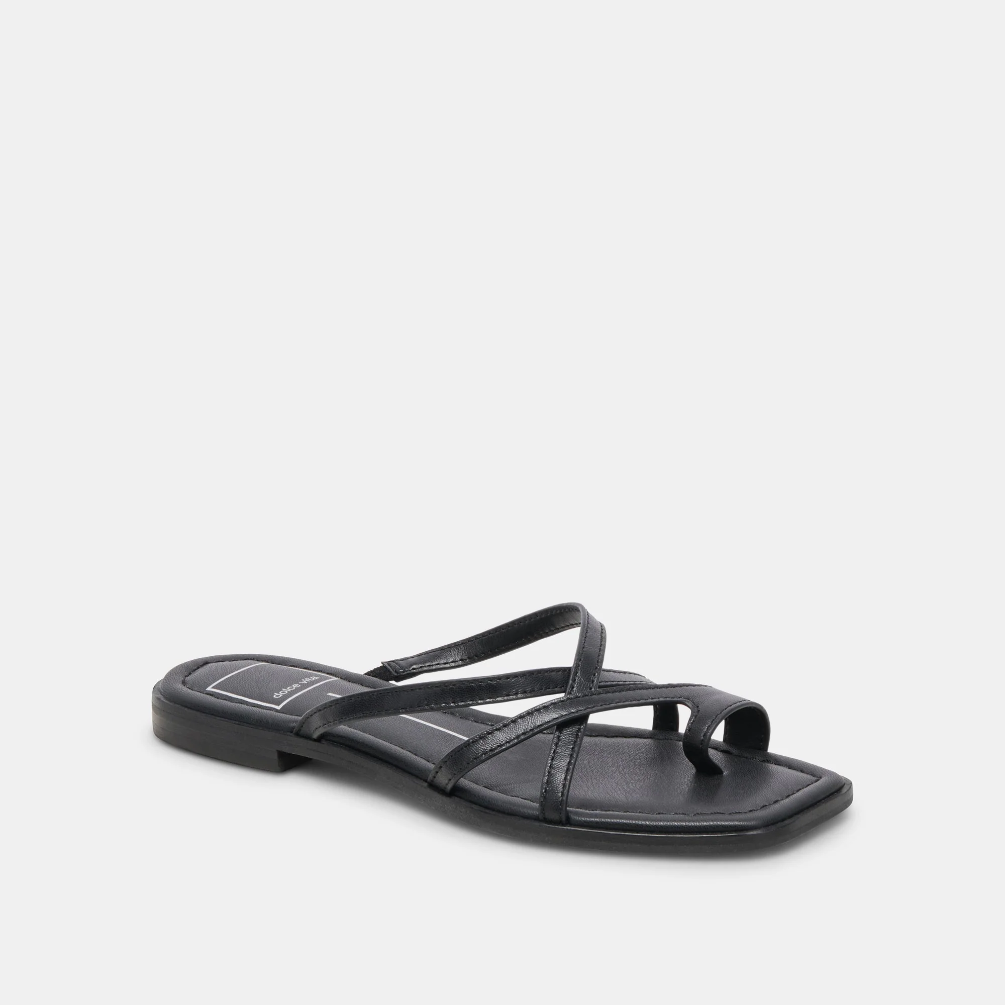 INDIGO SANDALS BLACK LEATHER - re:vita 11 INDIGO SANDALS BLACK LEATHER - re:vita