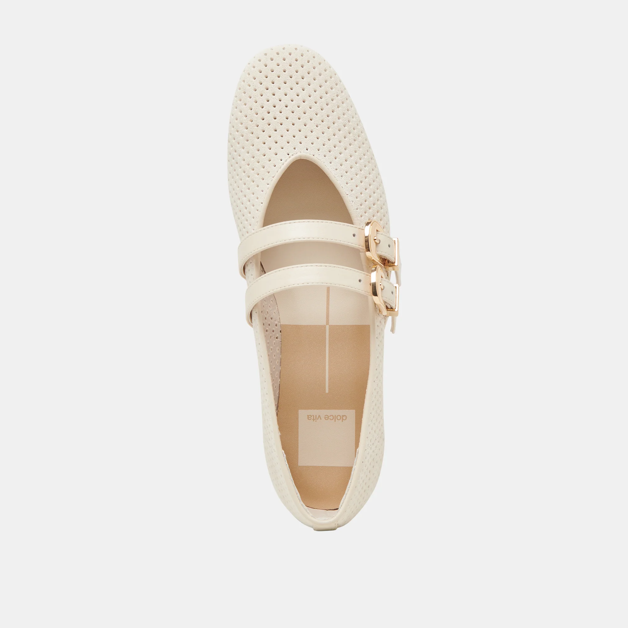 BAYLEE WIDE BALLET FLATS BONE PERFORATED SUEDE 17 BAYLEE WIDE BALLET FLATS BONE PERFORATED SUEDE