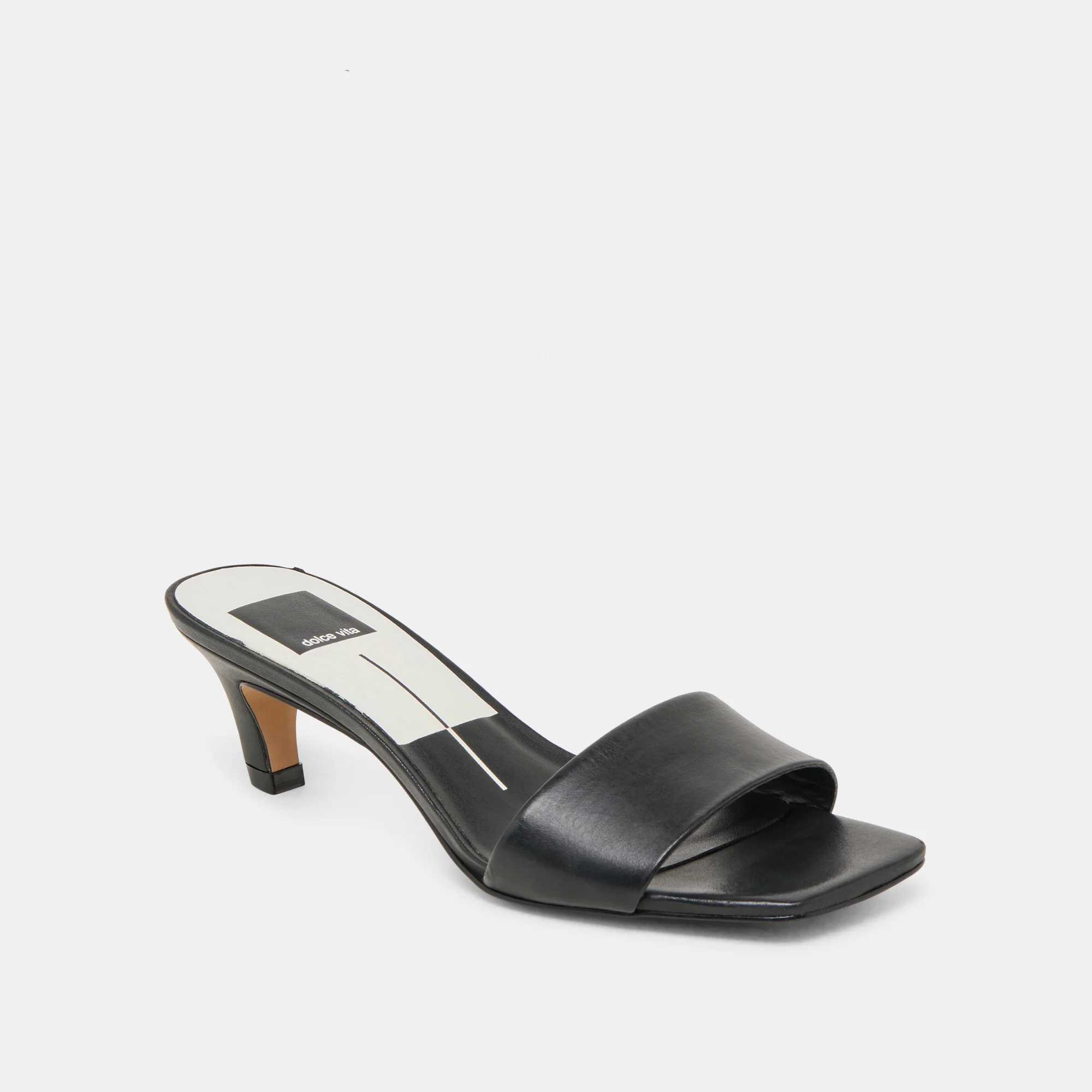 REXA HEELS BLACK LEATHER 11 REXA HEELS BLACK LEATHER