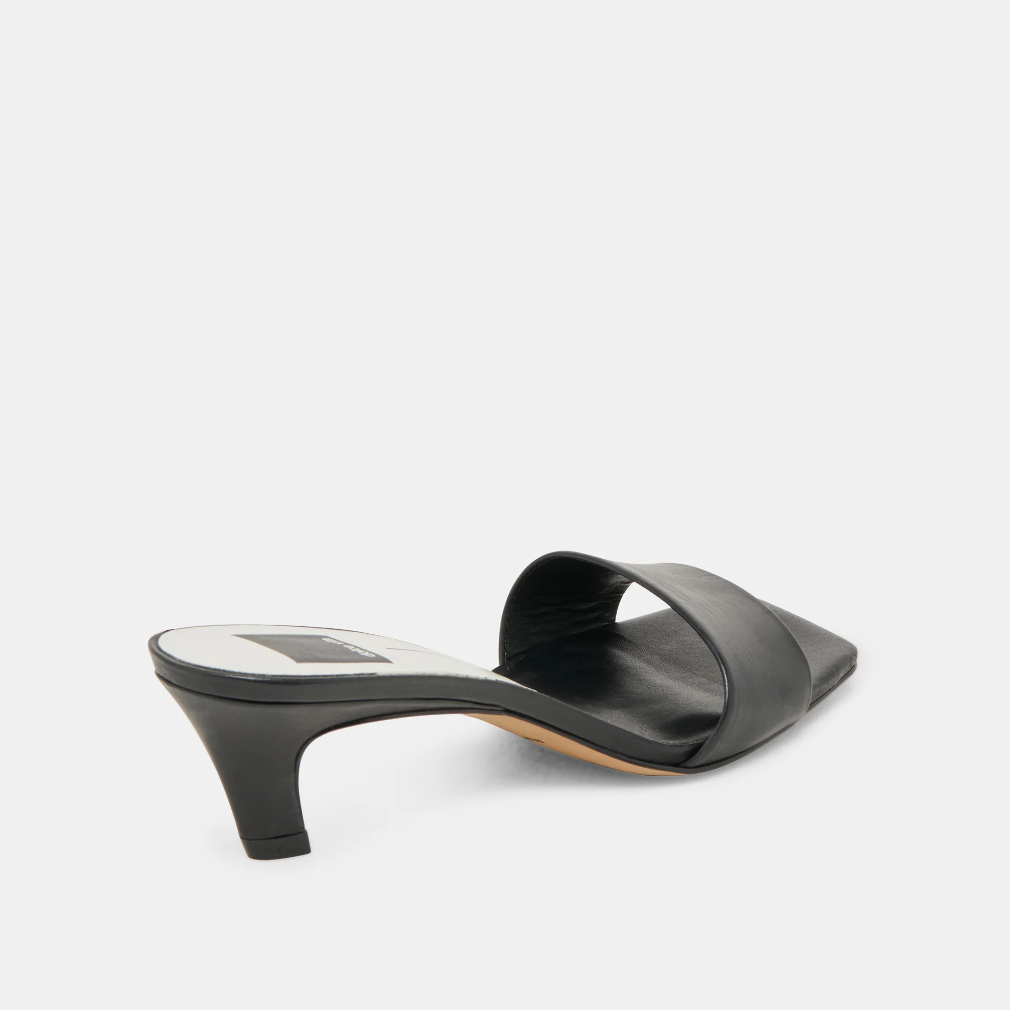 REXA HEELS BLACK LEATHER 12 REXA HEELS BLACK LEATHER