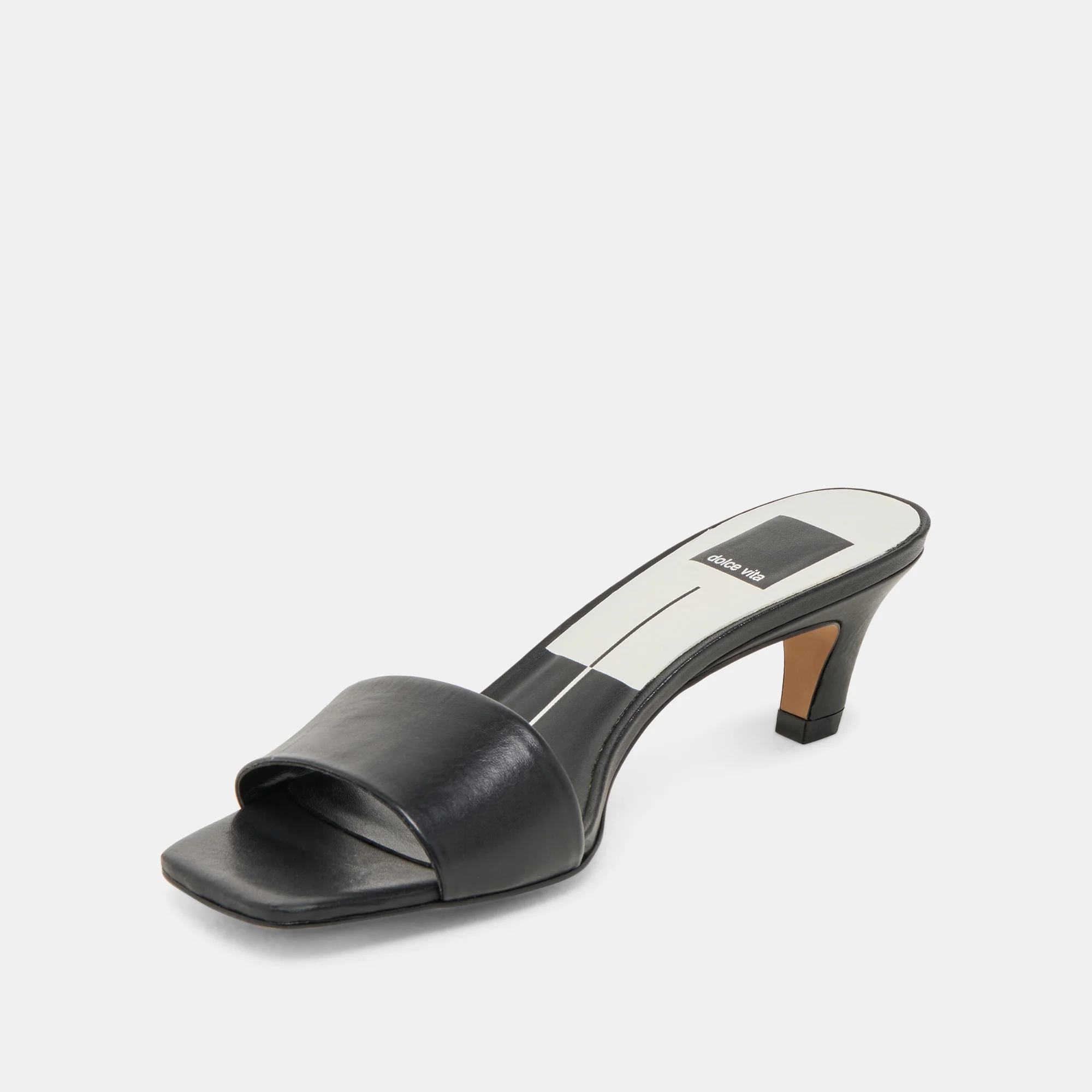 REXA HEELS BLACK LEATHER 13 REXA HEELS BLACK LEATHER