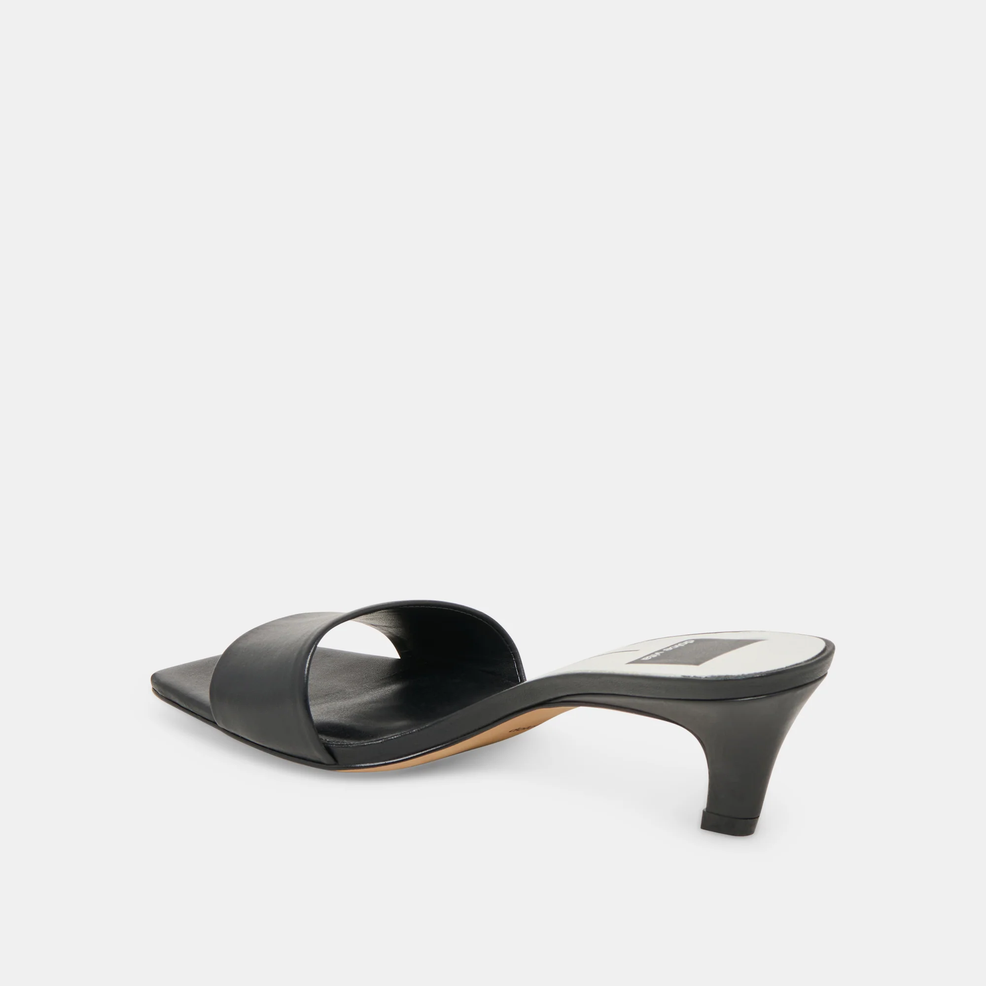 REXA HEELS BLACK LEATHER 14 REXA HEELS BLACK LEATHER