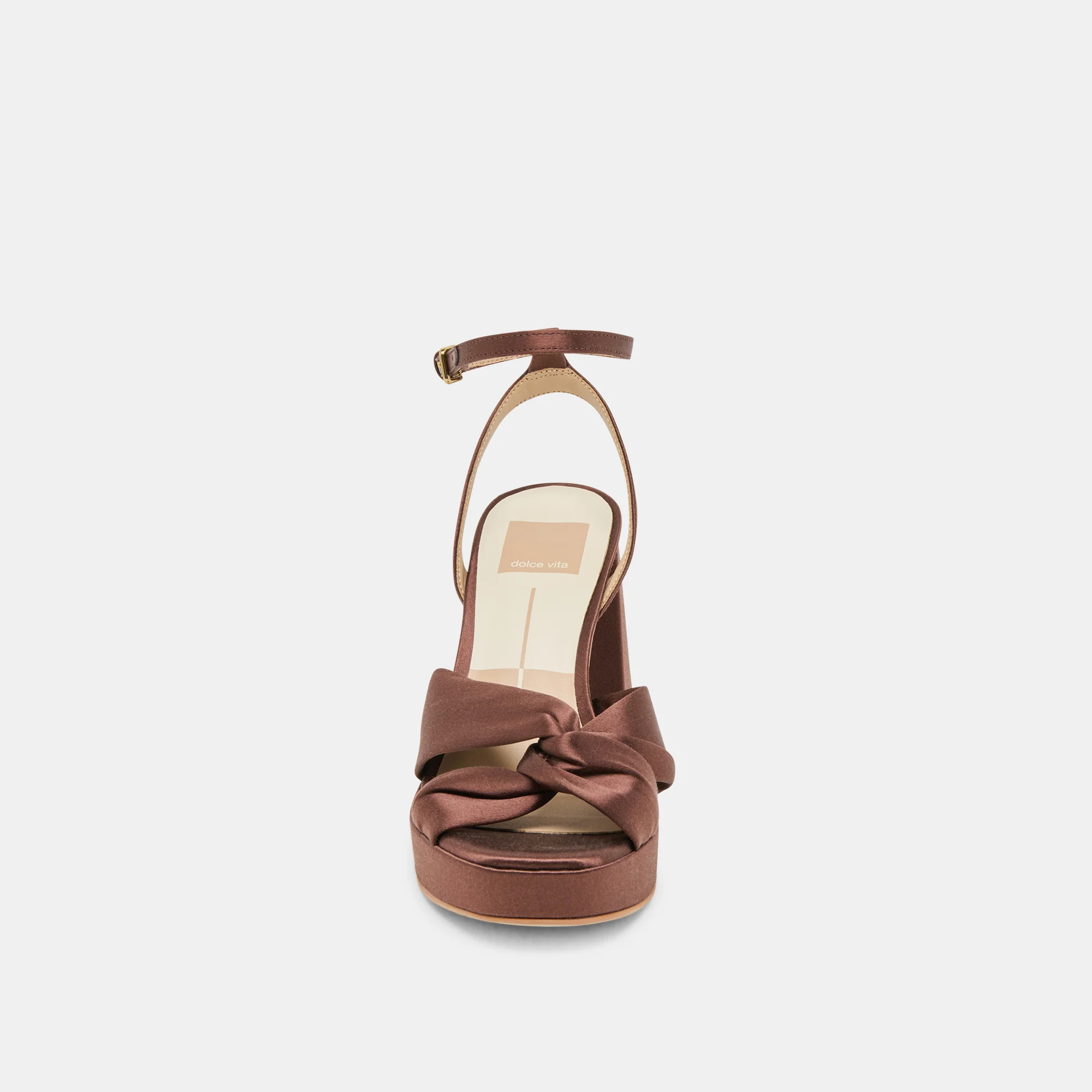 PARLO HEELS MID BROWN SATIN 19 PARLO HEELS MID BROWN SATIN