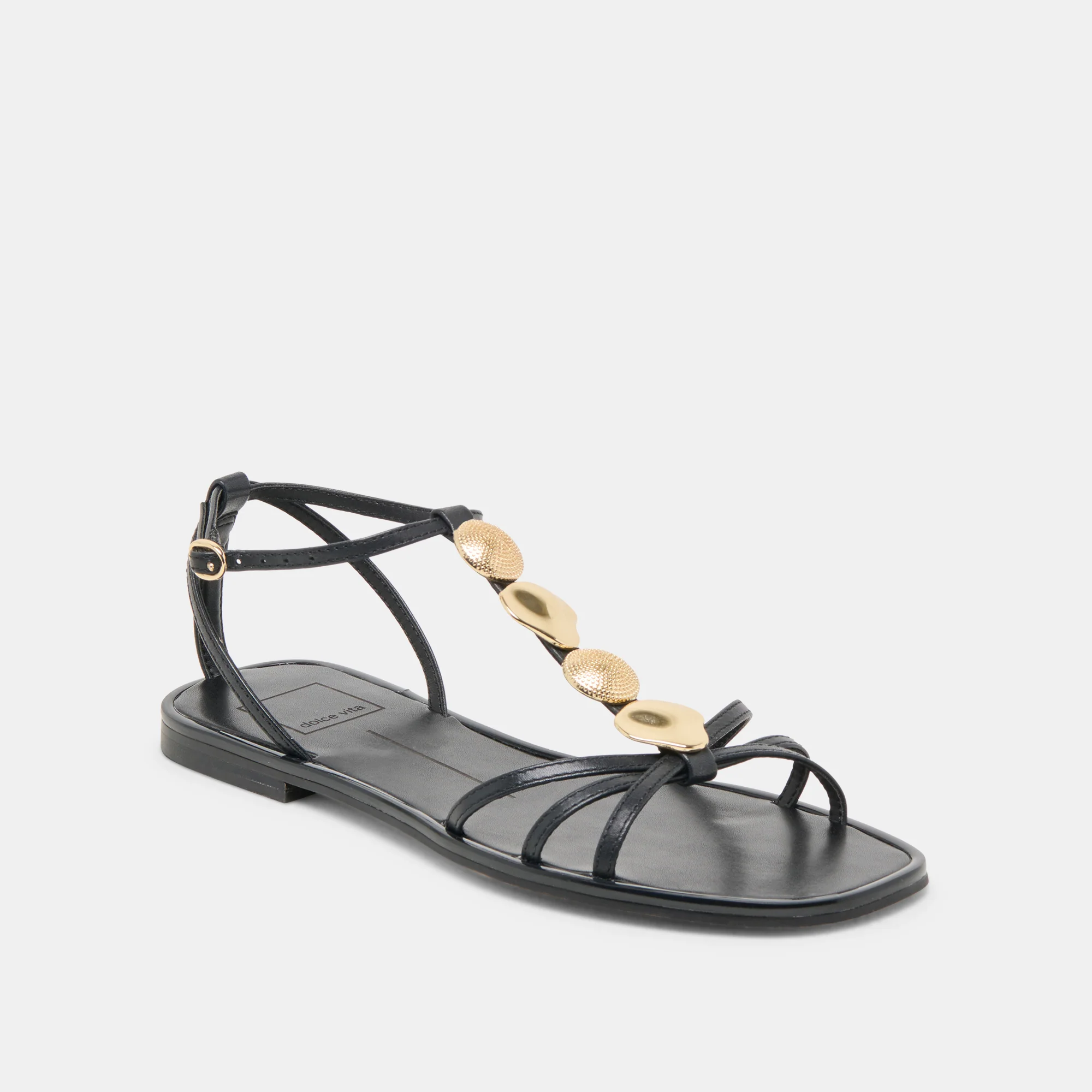 FAUN SANDALS BLACK LEATHER 11 FAUN SANDALS BLACK LEATHER