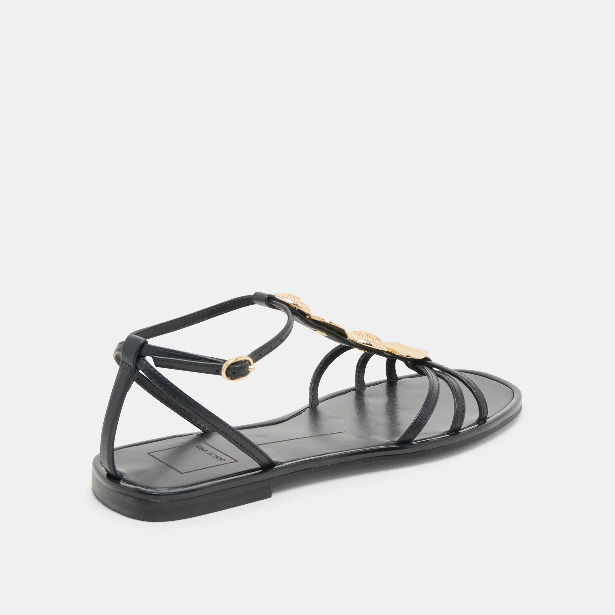 FAUN SANDALS BLACK LEATHER 12 FAUN SANDALS BLACK LEATHER