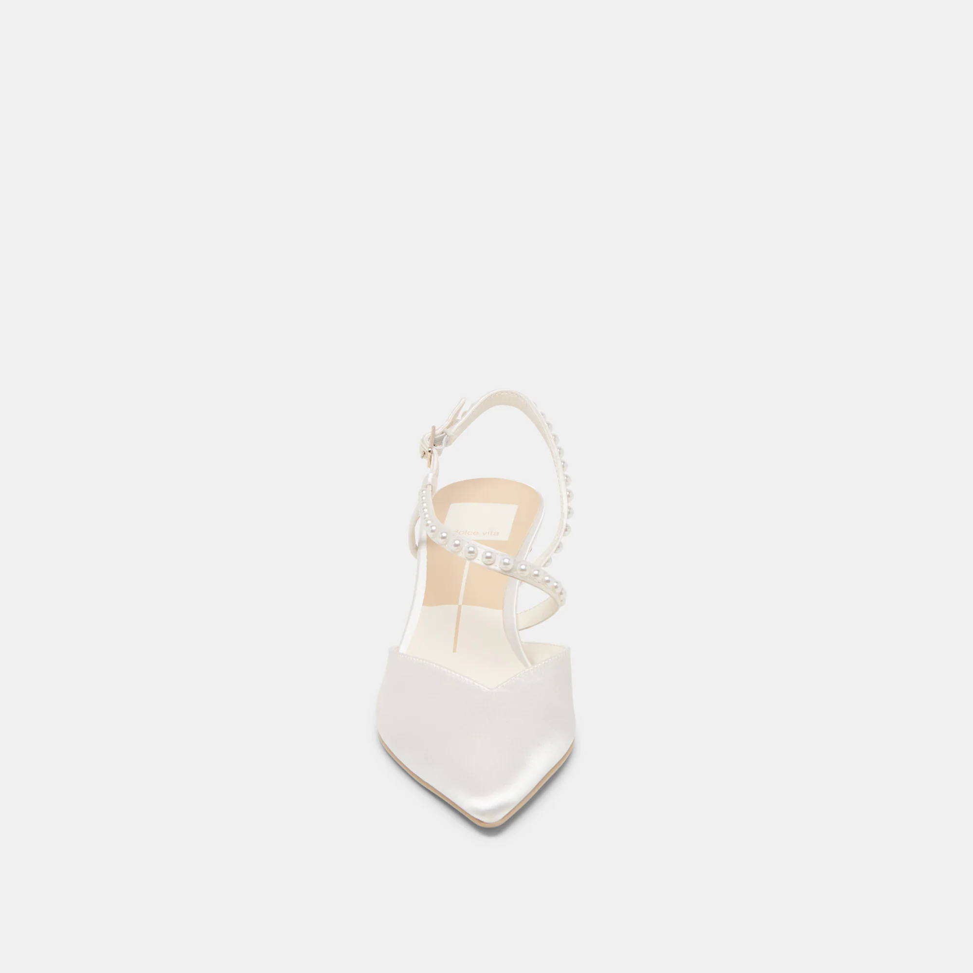 KAMRA PEARL MID HEELS TRUE WHITE SATIN 15 KAMRA PEARL MID HEELS TRUE WHITE SATIN