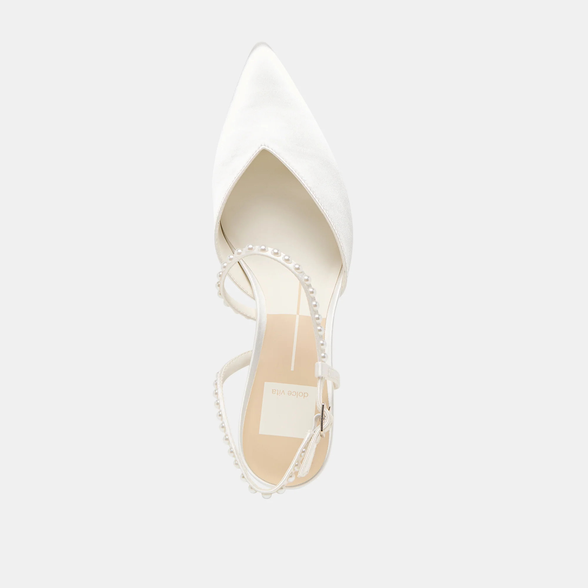KAMRA PEARL MID HEELS TRUE WHITE SATIN 17 KAMRA PEARL MID HEELS TRUE WHITE SATIN