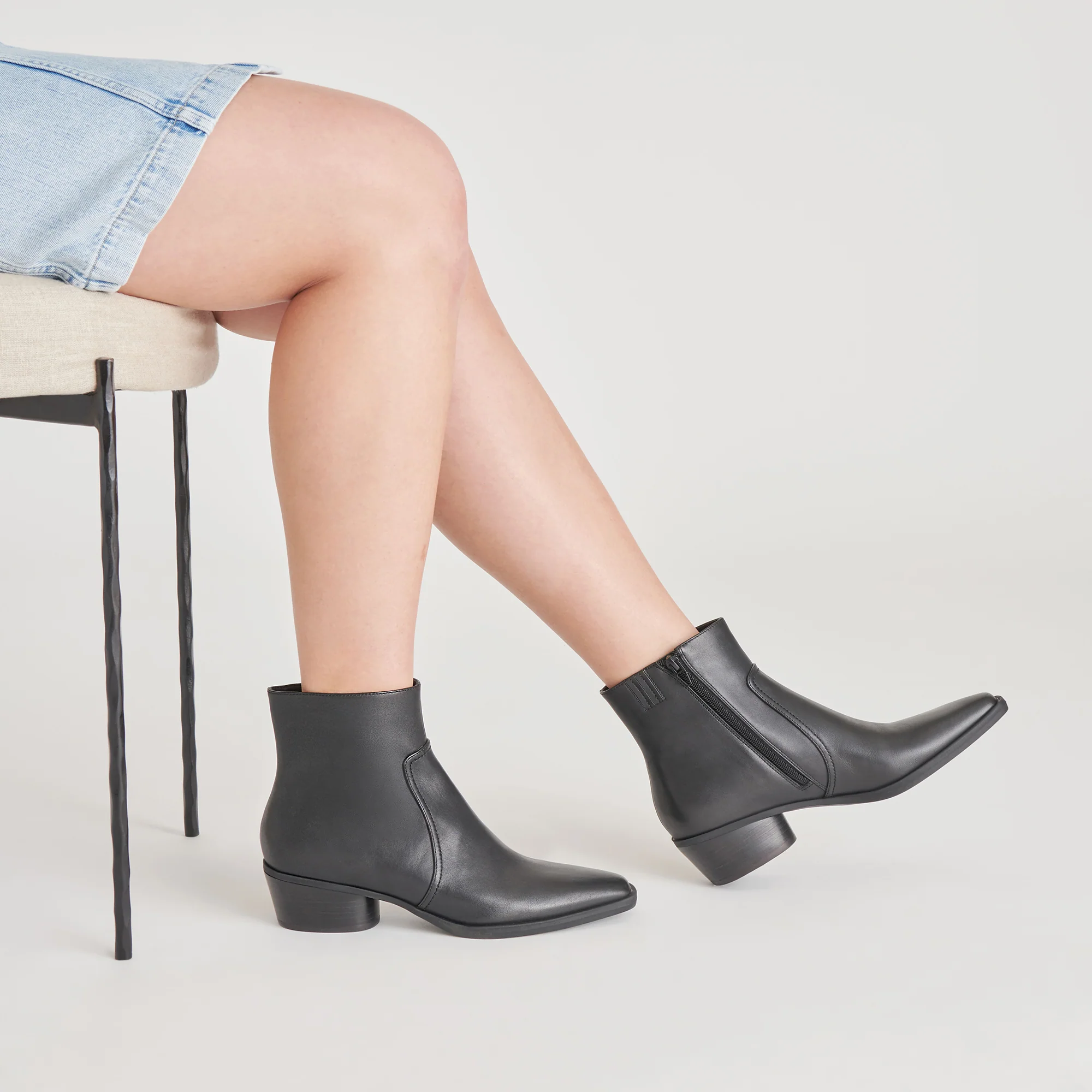 FAHARI H2O BOOTIES BLACK LEATHER 23 FAHARI H2O BOOTIES BLACK LEATHER