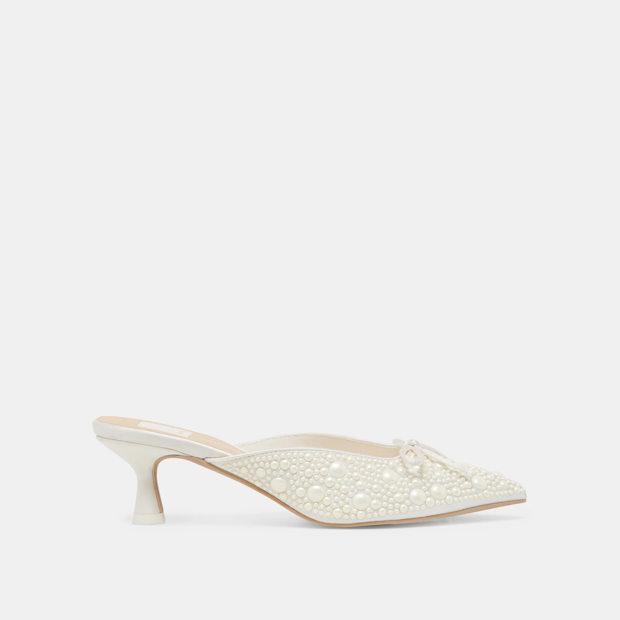 CLAYTN PEARL HEELS TRUE WHITE SATIN 1 CLAYTN PEARL HEELS TRUE WHITE SATIN