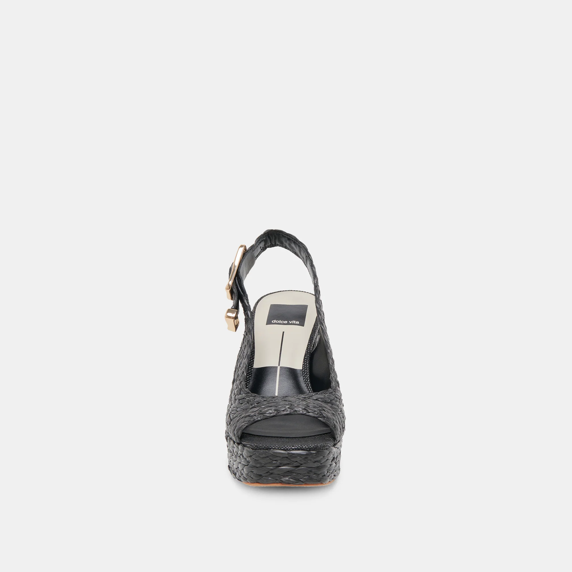 FLORES HEELS ONYX RAFFIA 15 FLORES HEELS ONYX RAFFIA