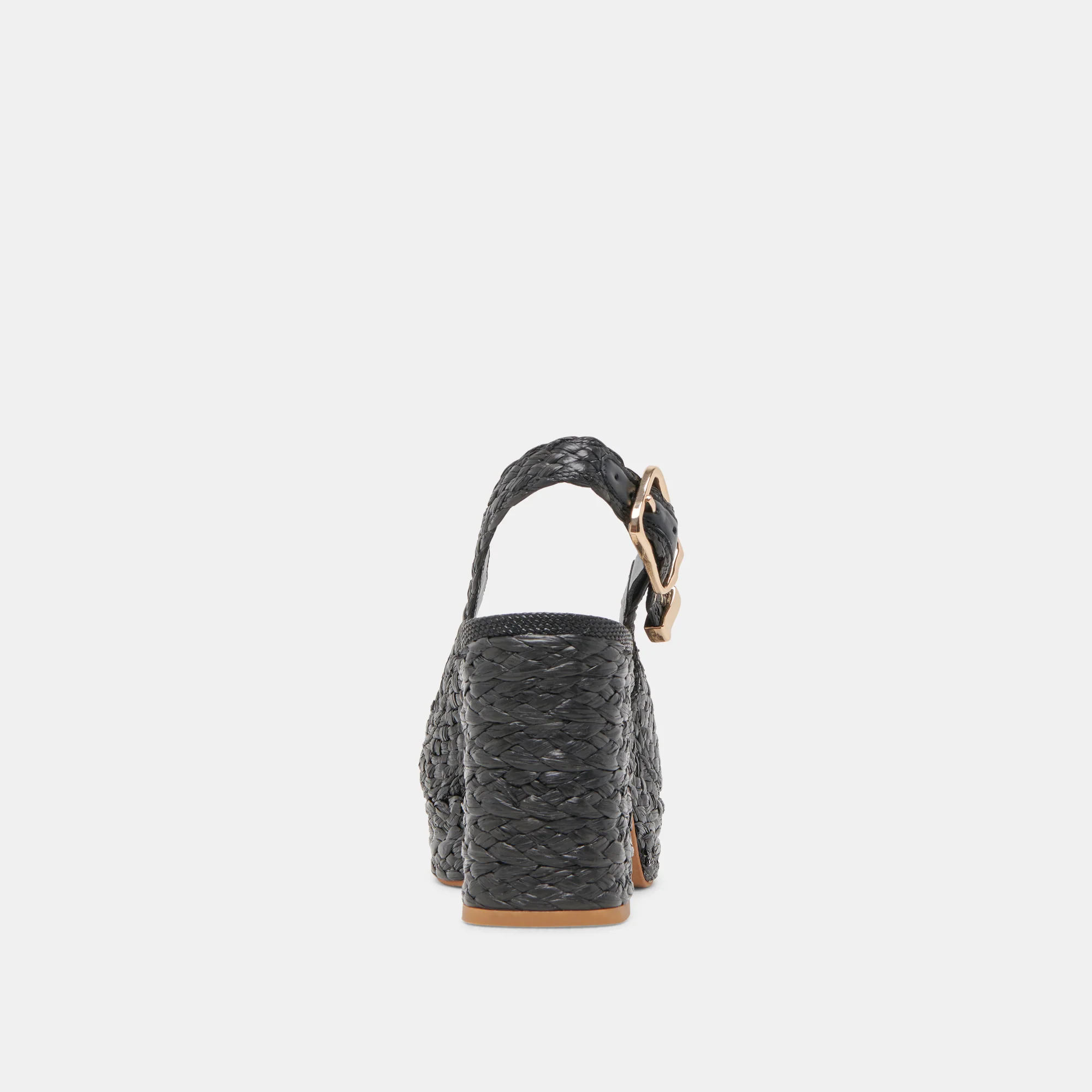 FLORES HEELS ONYX RAFFIA 16 FLORES HEELS ONYX RAFFIA