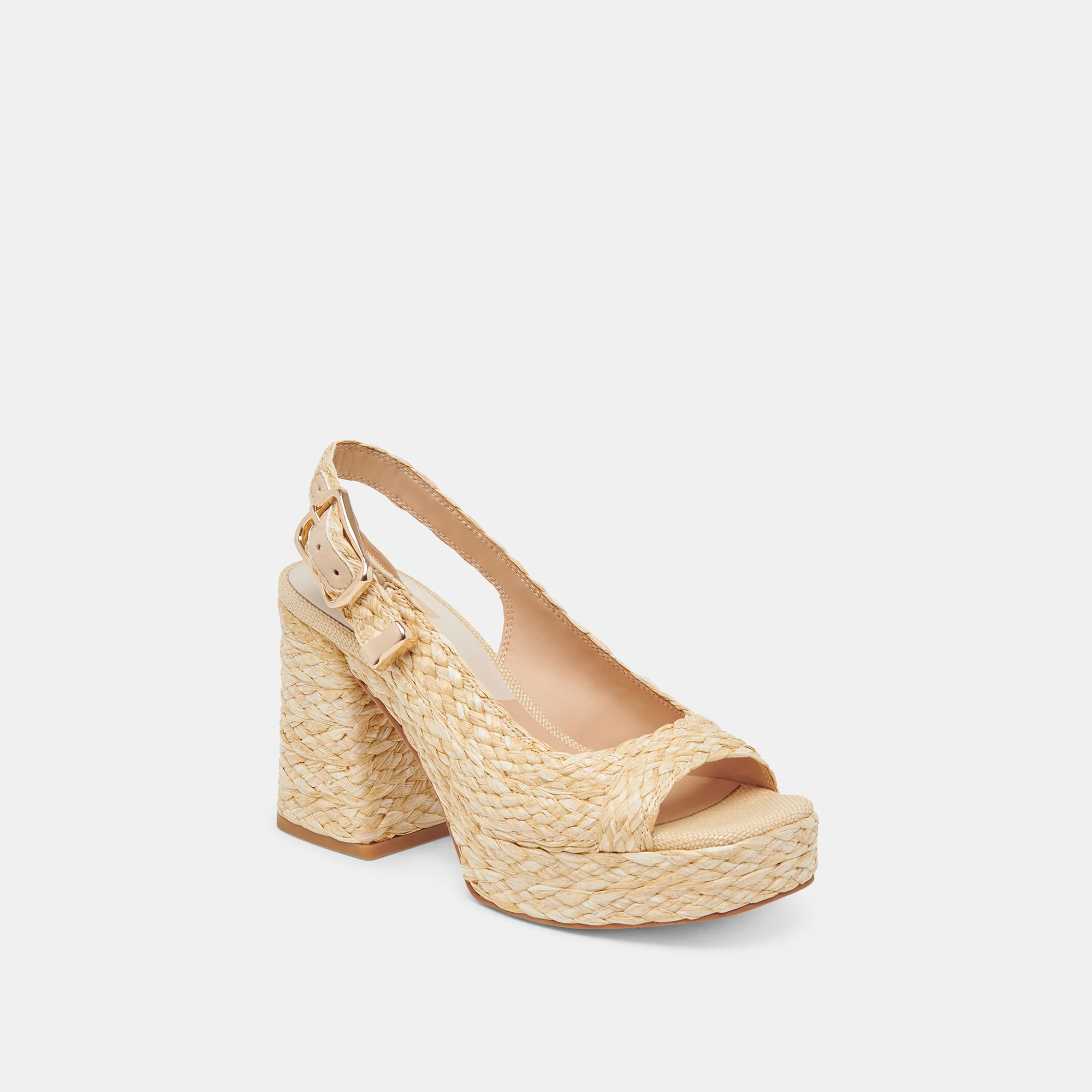 FLORES HEELS NATURAL RAFFIA 14 FLORES HEELS NATURAL RAFFIA