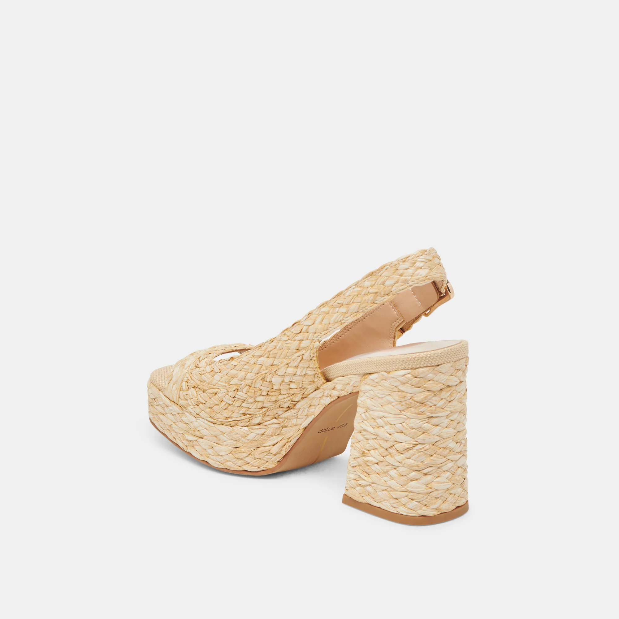 FLORES HEELS NATURAL RAFFIA 18 FLORES HEELS NATURAL RAFFIA