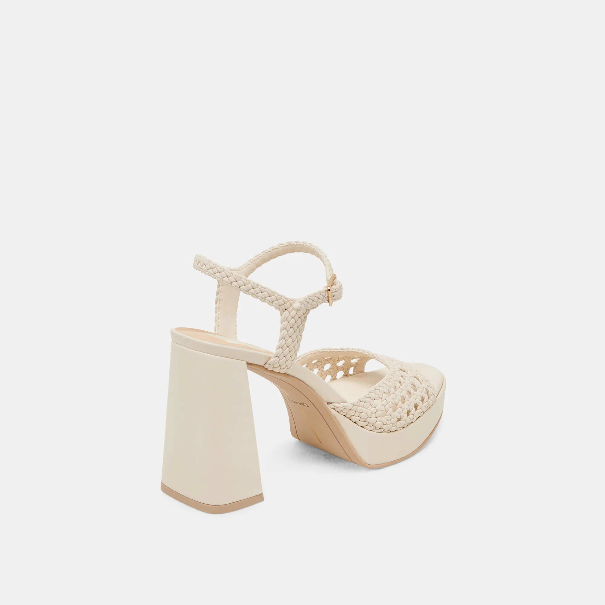 PEYTEN WIDE HEELS CREME WOVEN STELLA 12 PEYTEN WIDE HEELS CREME WOVEN STELLA